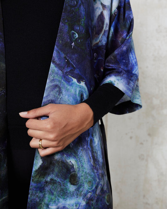 Blue Nude ~ Slow Fashion Brand - Channel Silk Kimono
