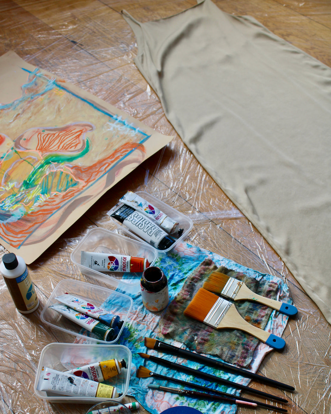 Blue Nude ~ Slow Fashion Brand - Sonoran Hand-Painted Dress