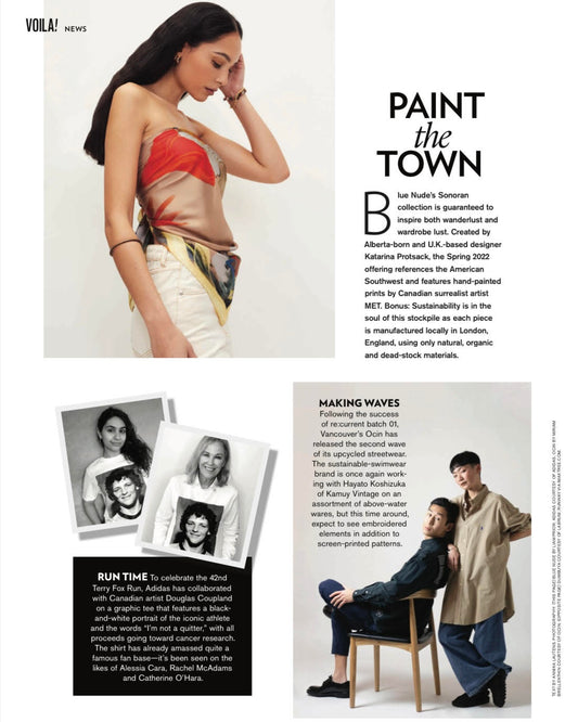 Blue Nude ~ Slow Fashion Brand - FASHION Magazine News Feature