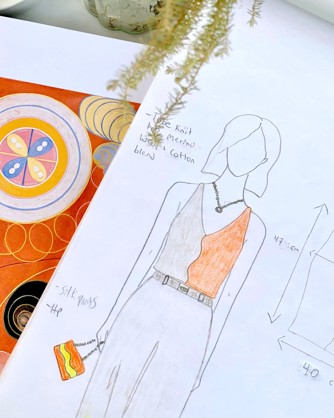 Blue Nude ~ Slow Fashion Brand - Gila Knit Top Sketch