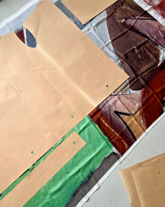 Blue Nude ~ Slow Fashion Brand - Condesa Silk Kimono Designing