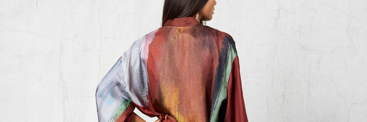 Blue Nude ~ Slow Fashion Brand - Sal Silk Kimono