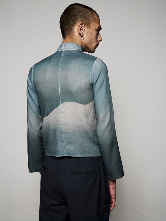 Blue Nude ~ Slow Fashion Brand - Borealis Wool Mock Neck Top