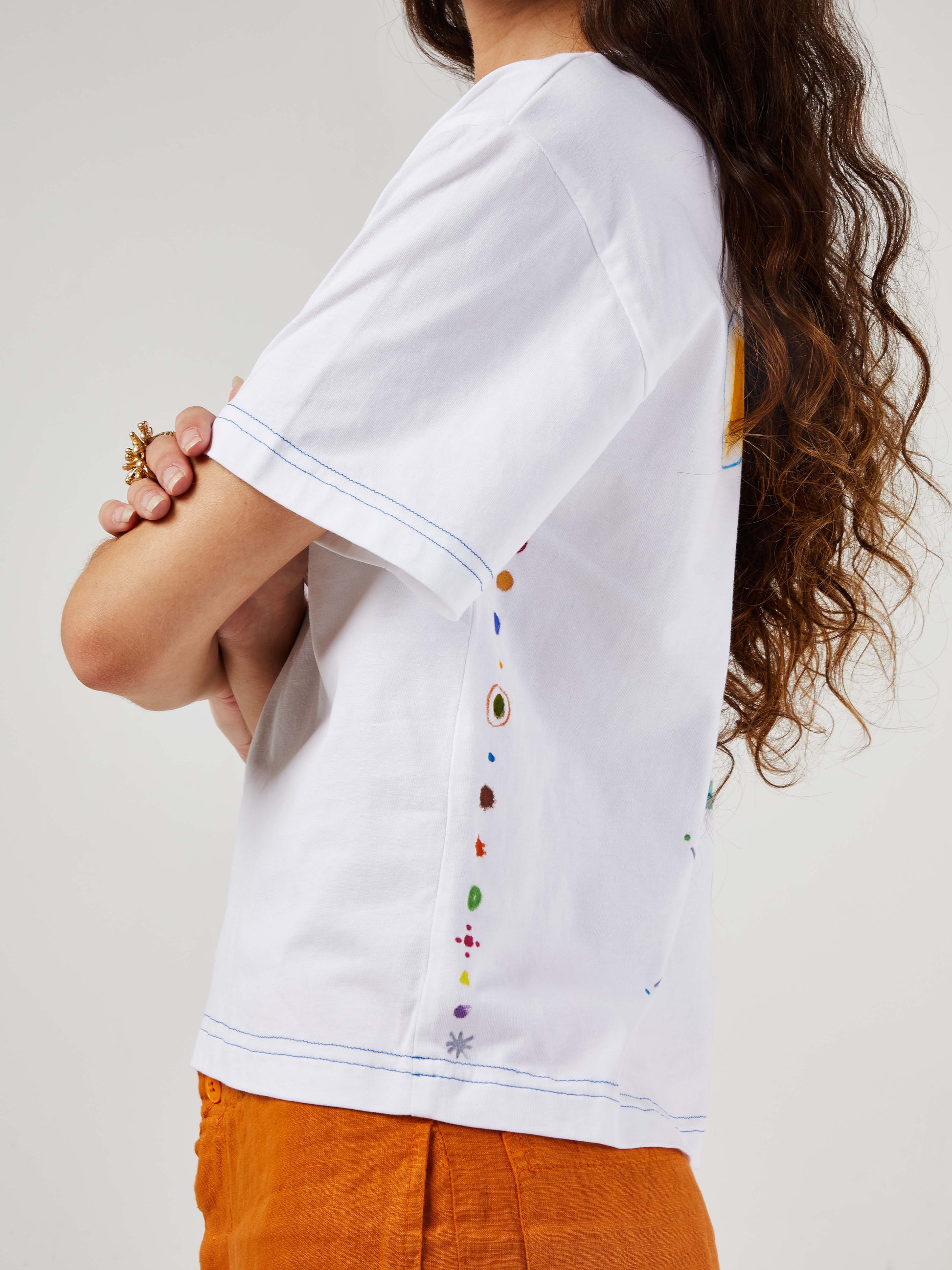 Blue Nude ~  Slow Fashion Brand - Helios Hand-Painted T-Shirt