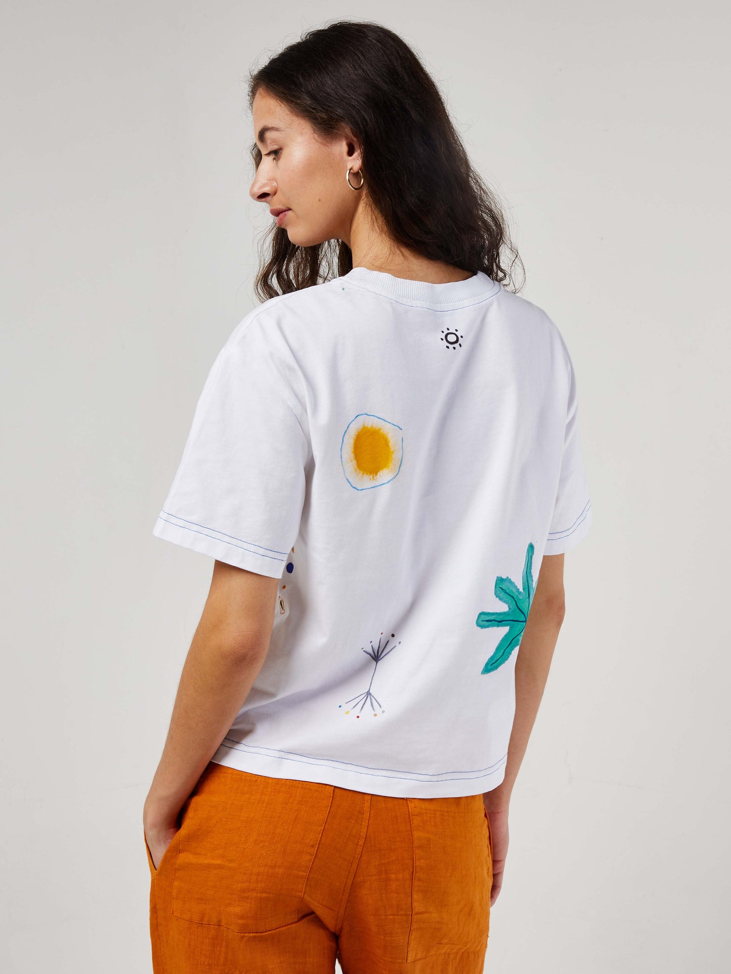 Blue Nude ~  Slow Fashion Brand - Helios Hand-Painted T-Shirt