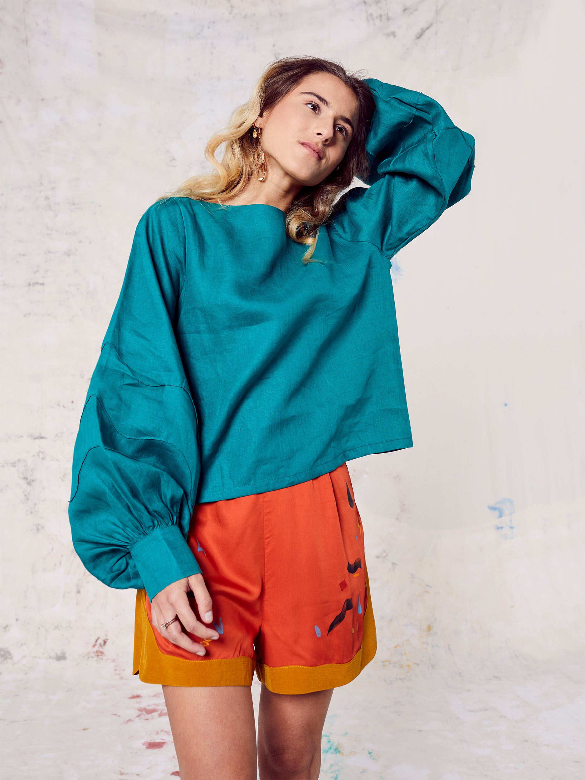 Blue Nude ~ Slow Fashion Brand - Saguaro Linen Top