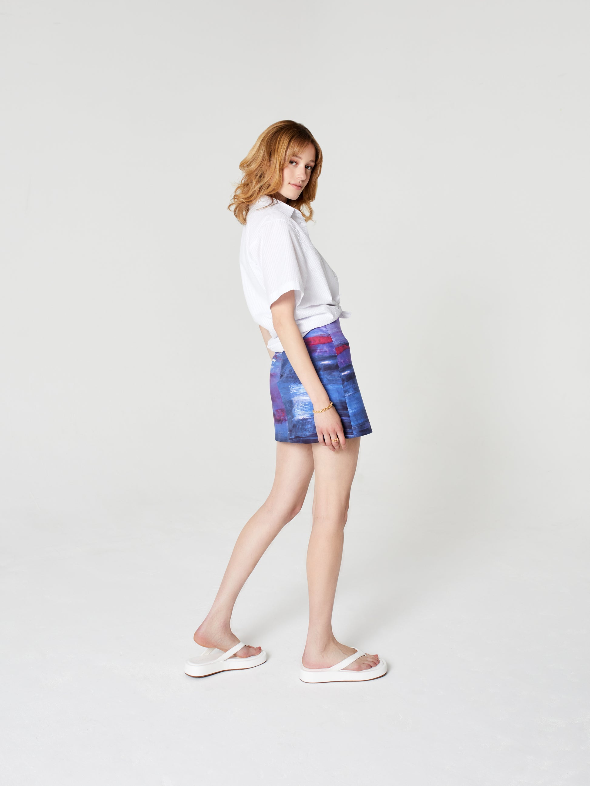 Blue Nude ~ Slow Fashion Brand - Passiflora Purple Miniskirt