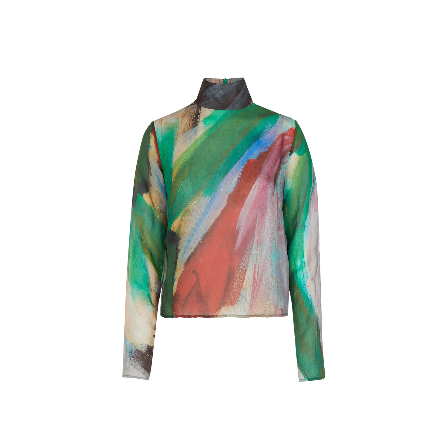 Blue Nude ~ Slow Fashion Brand - Pokhara Sheer Mock Neck Top