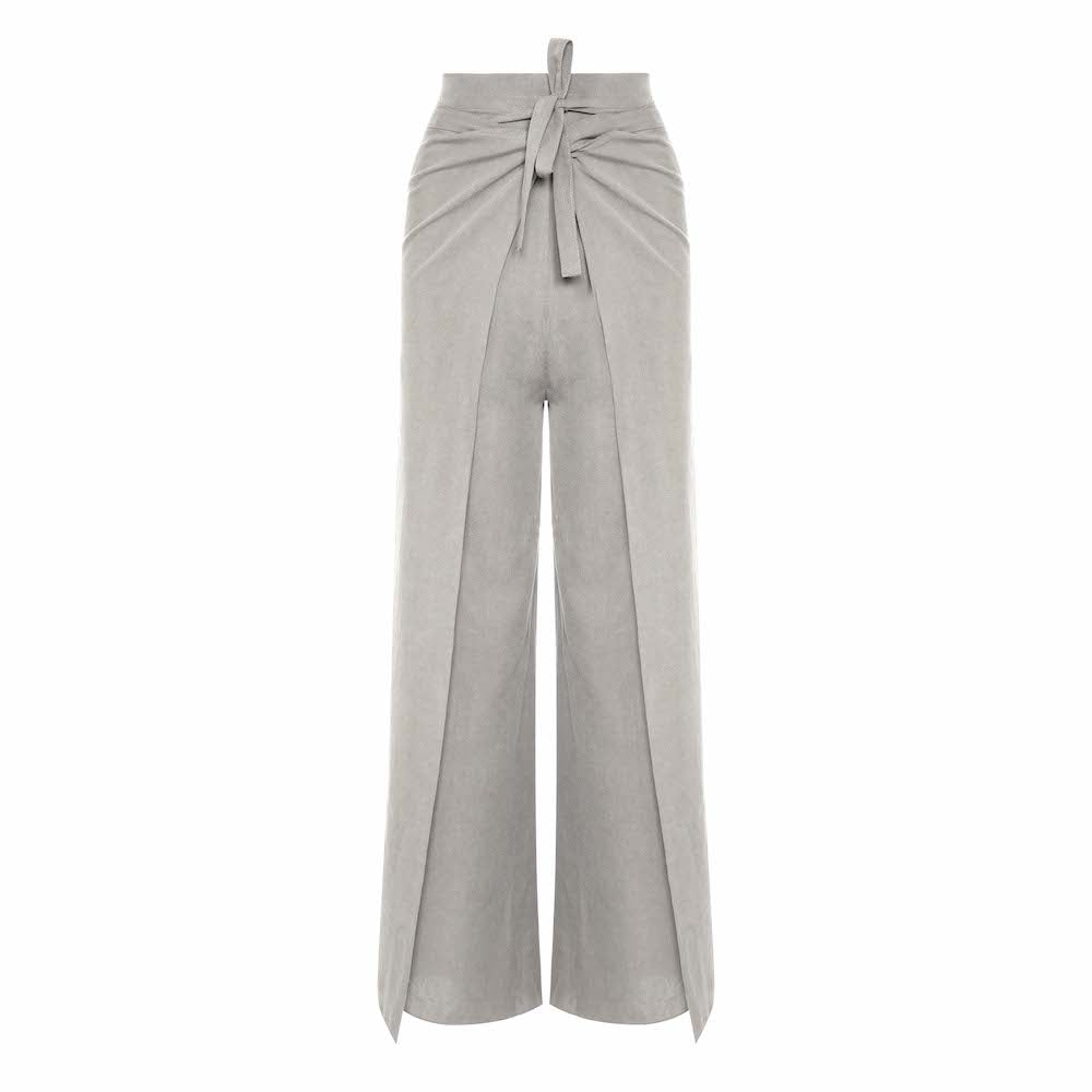 Blue Nude ~ Slow Fashion Brand - Casa Wrap Tie Pant in Clay Beige