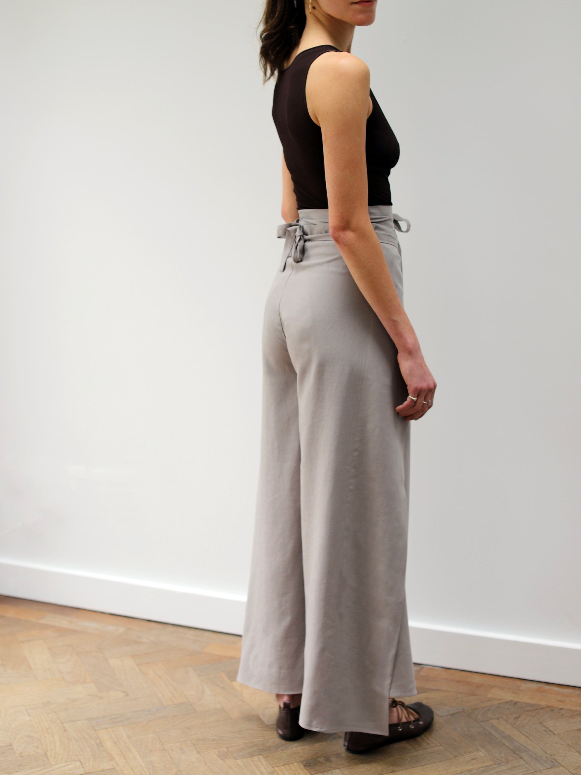 Blue Nude ~ Slow Fashion Brand - Casa Wrap Tie Pant in Clay Beige