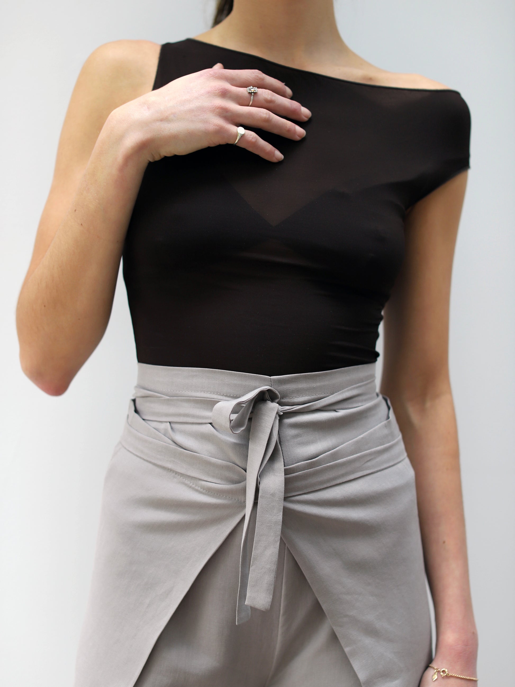 Blue Nude ~ Slow Fashion Brand - Casa Wrap Tie Pant in Clay Beige