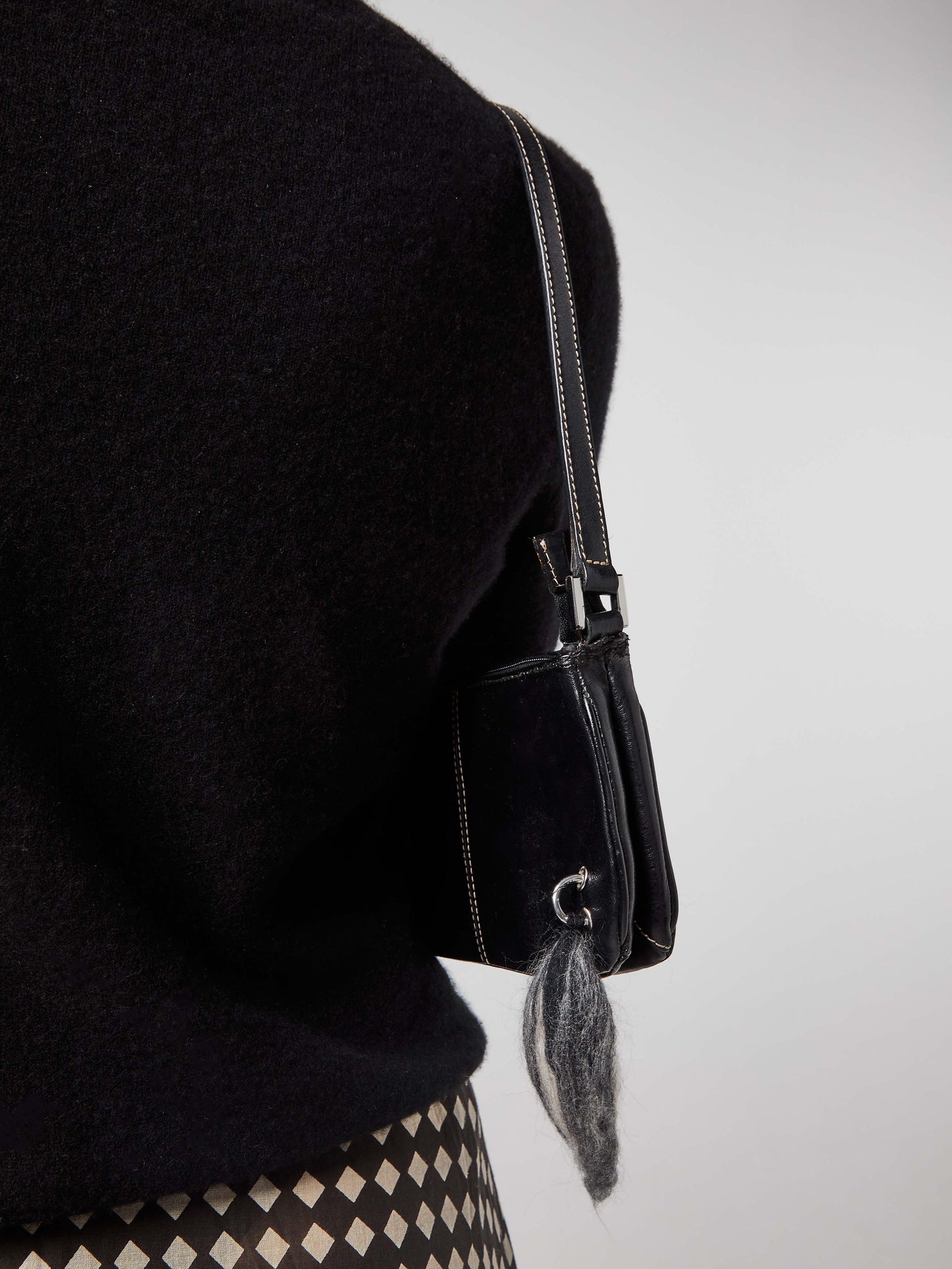 Blue Nude ~ Slow Fashion Brand - Atlas Merino Wool & Leather Mini Pouchette Bag