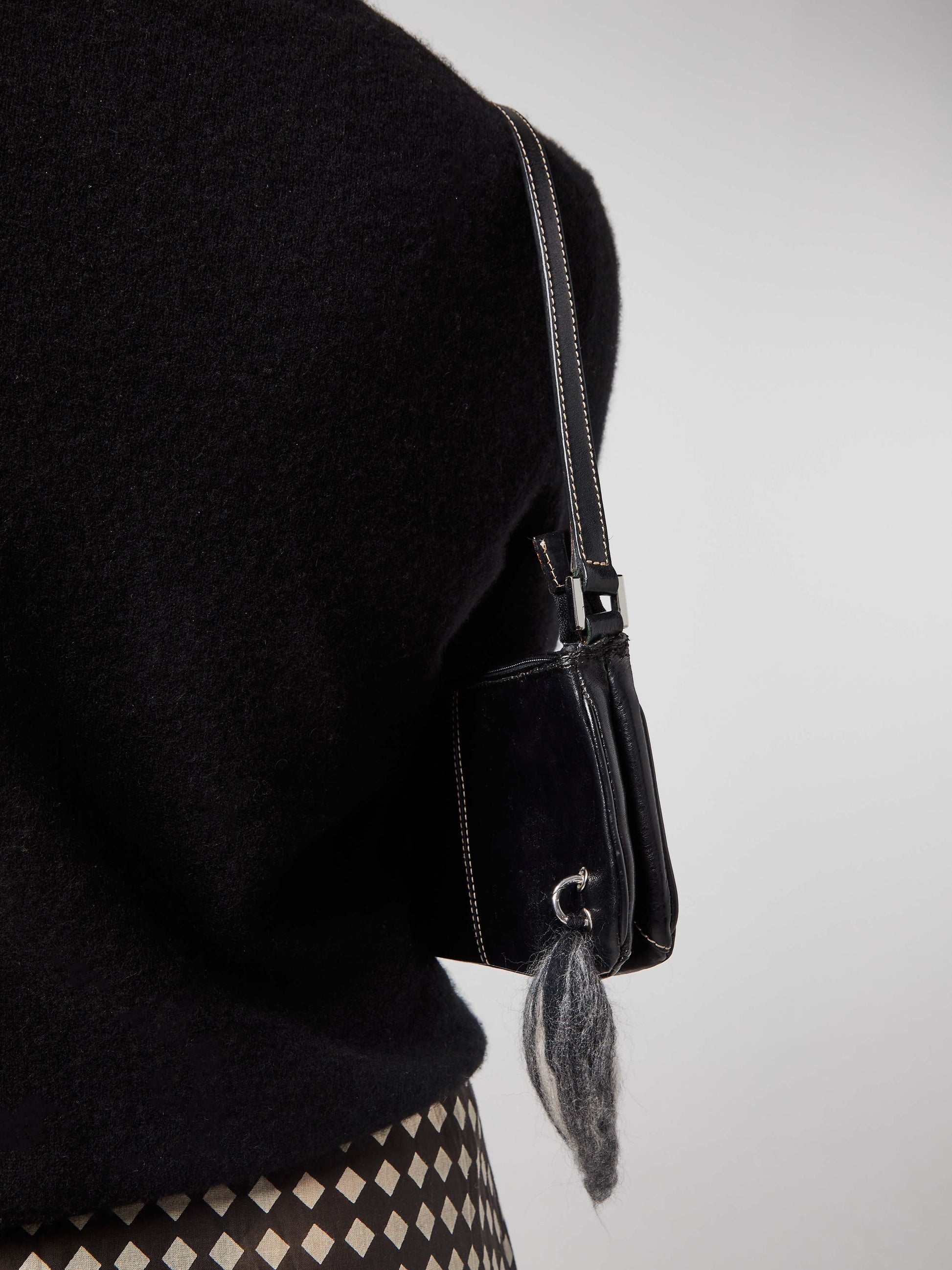 Blue Nude ~ Slow Fashion Brand - Atlas Merino Wool & Leather Mini Pouchette Bag