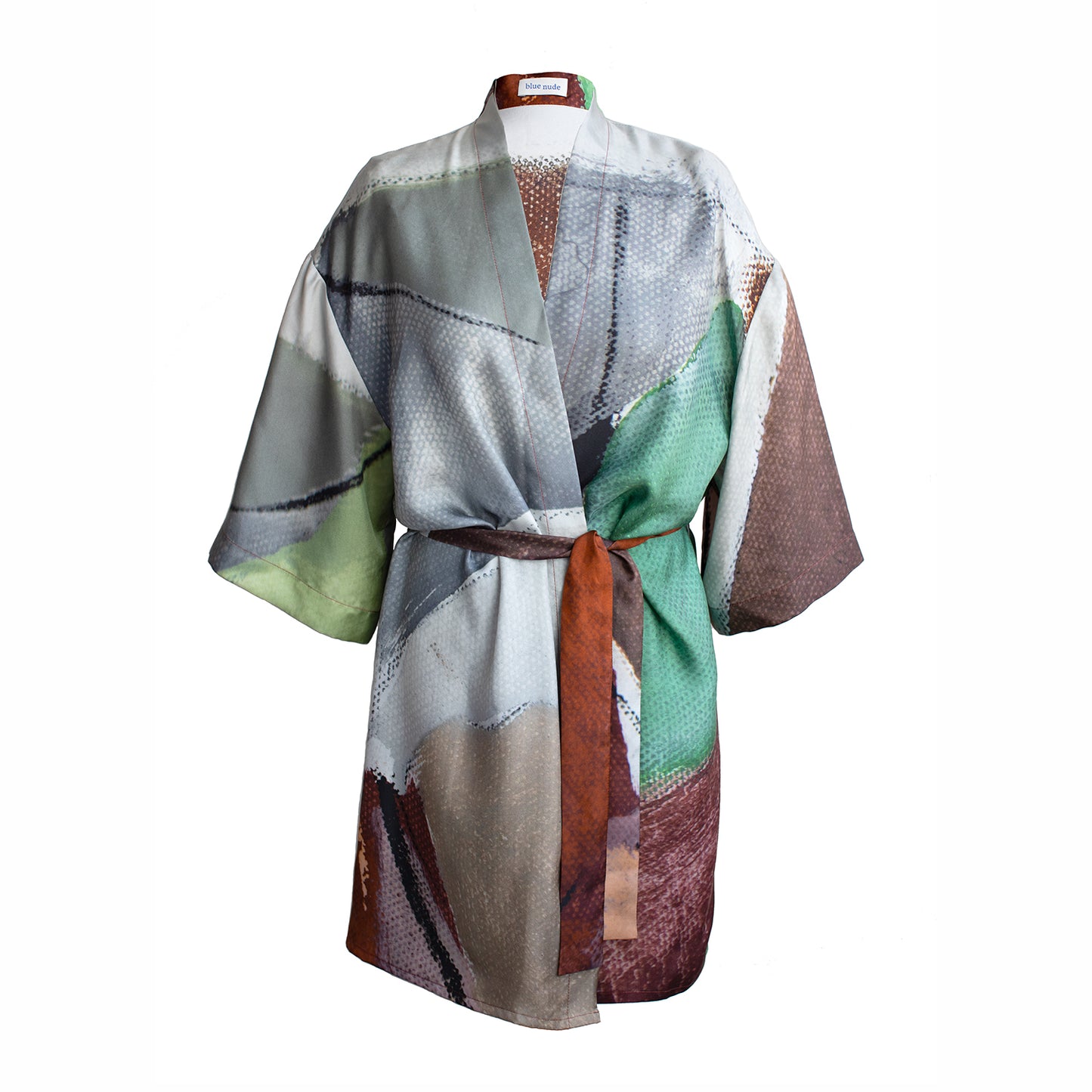 Blue Nude ~ Slow Fashion Brand - Condesa Printed Silk Kimono