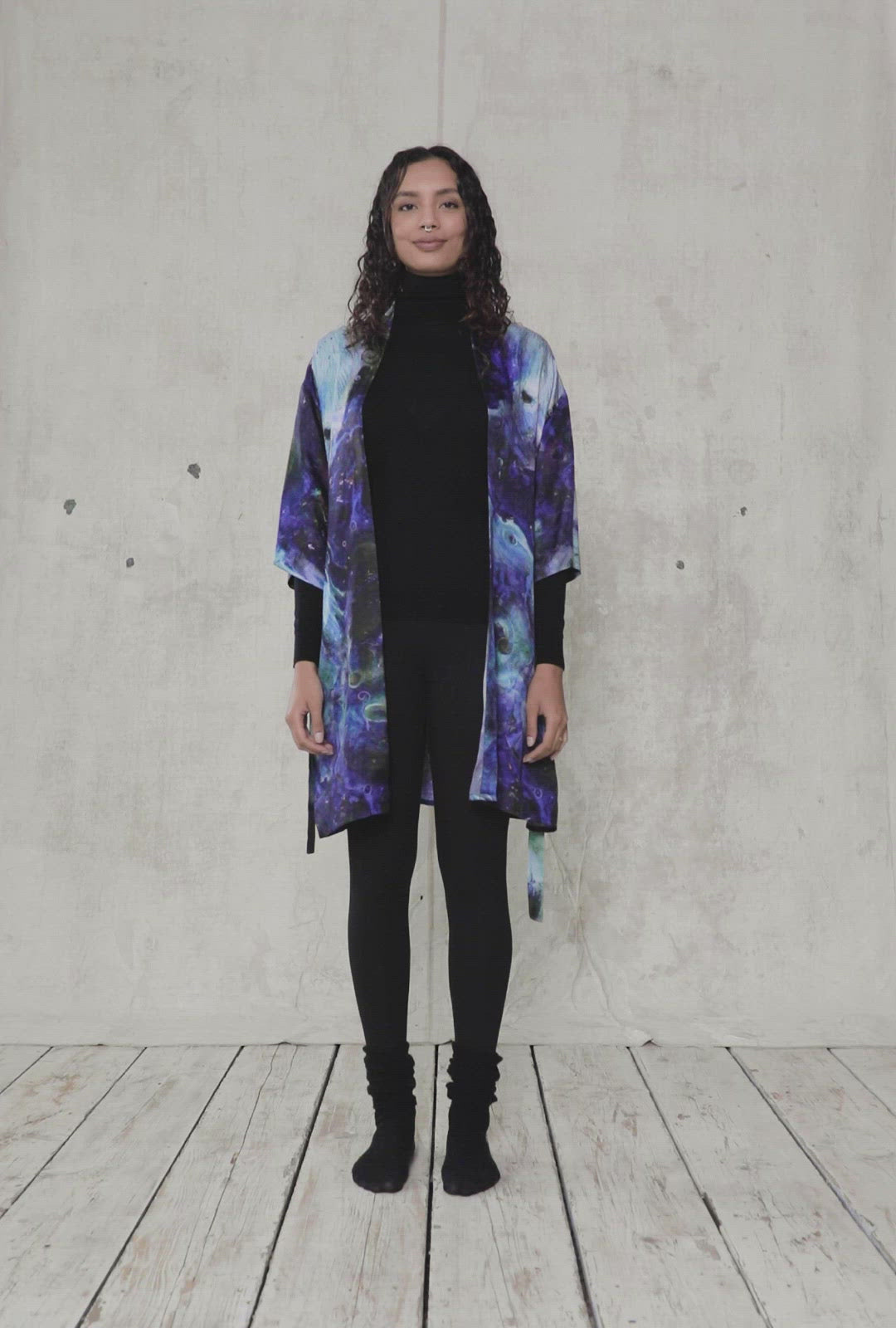 Blue Nude ~ Slow Fashion Brand - Channel Silk Kimono