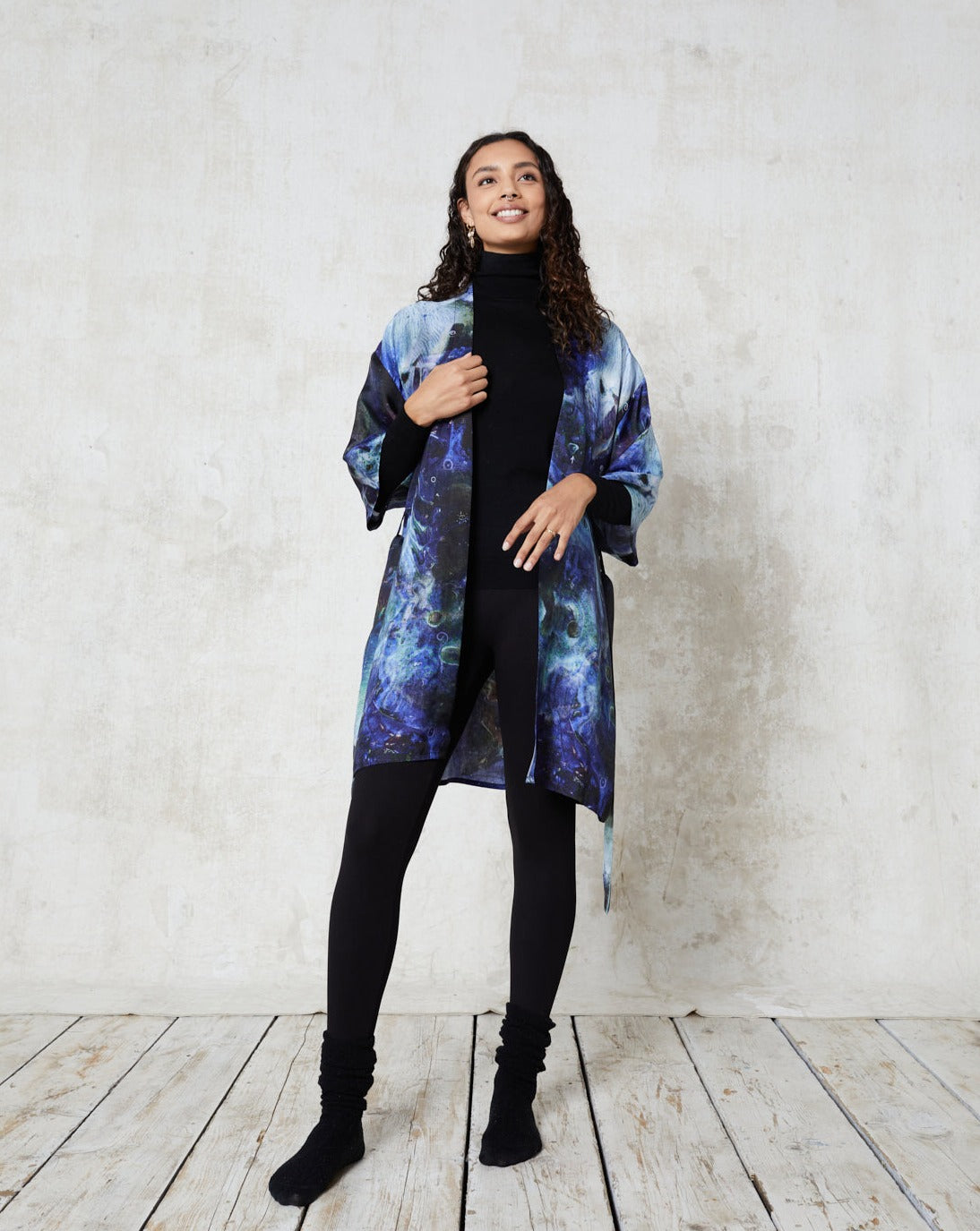 Blue Nude ~ Slow Fashion Brand - Channel Silk Kimono