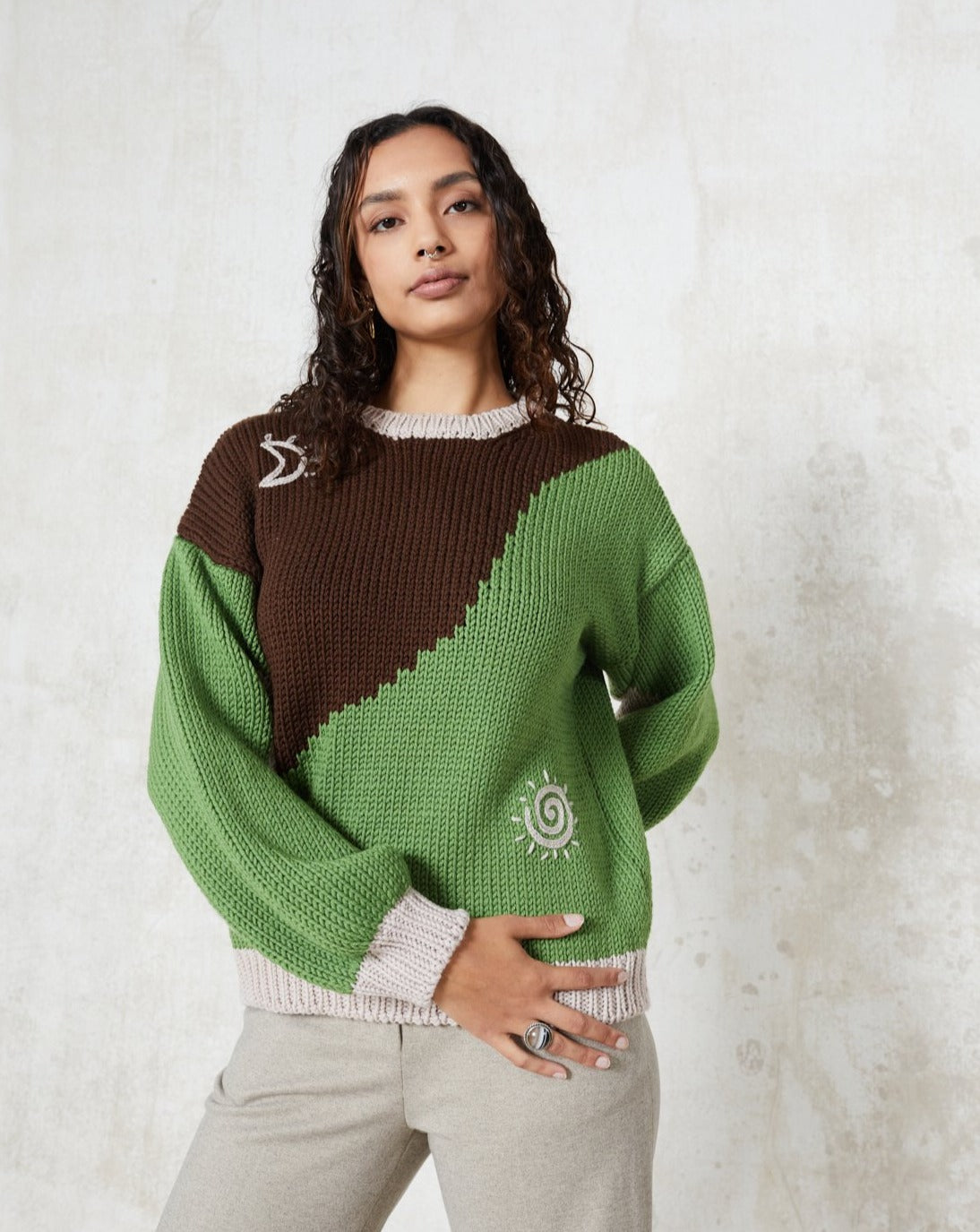 Blue Nude ~ Slow Fashion Brand - Equinox Intarsia Merino Wool Sweater