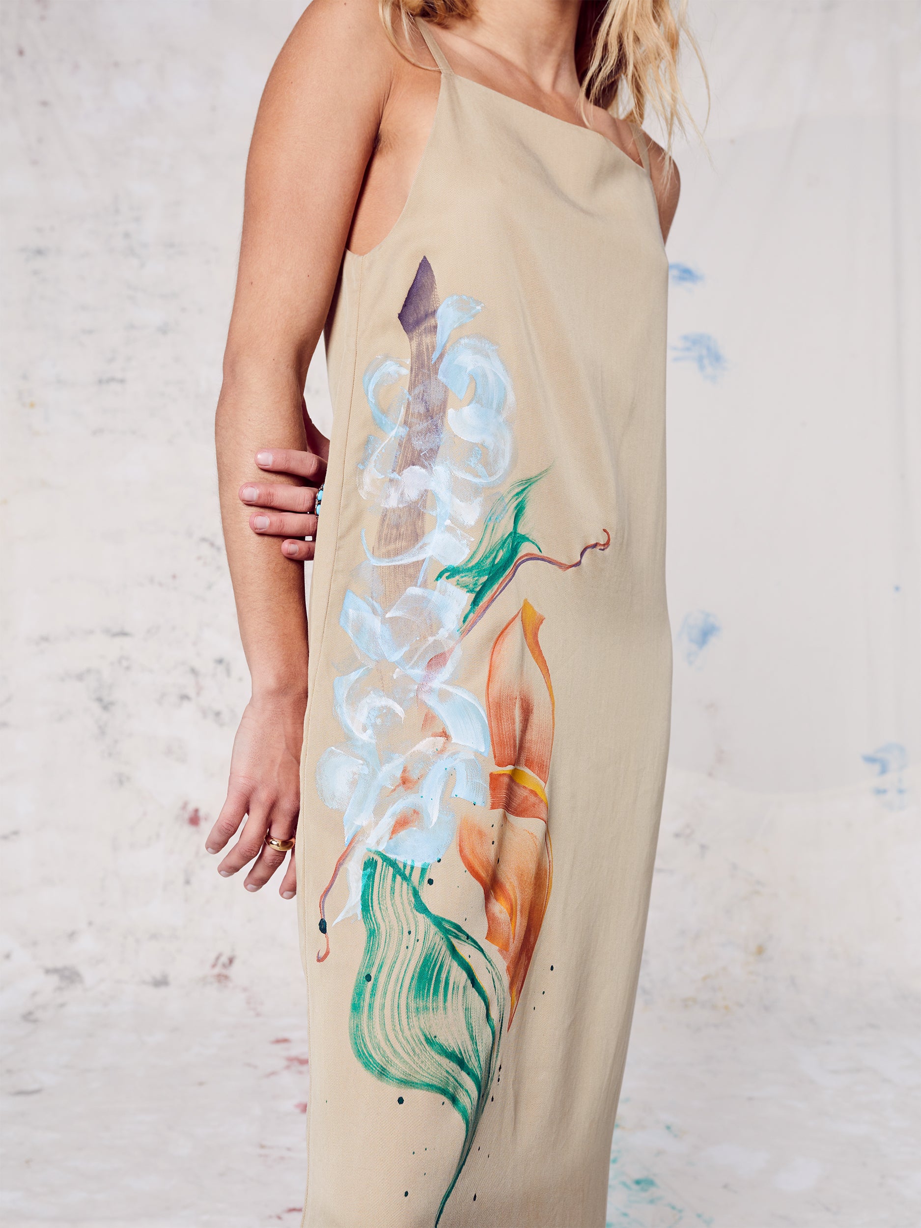 Blue Nude ~ Slow Fashion Brand - Sonoran Hand-Painted Dress