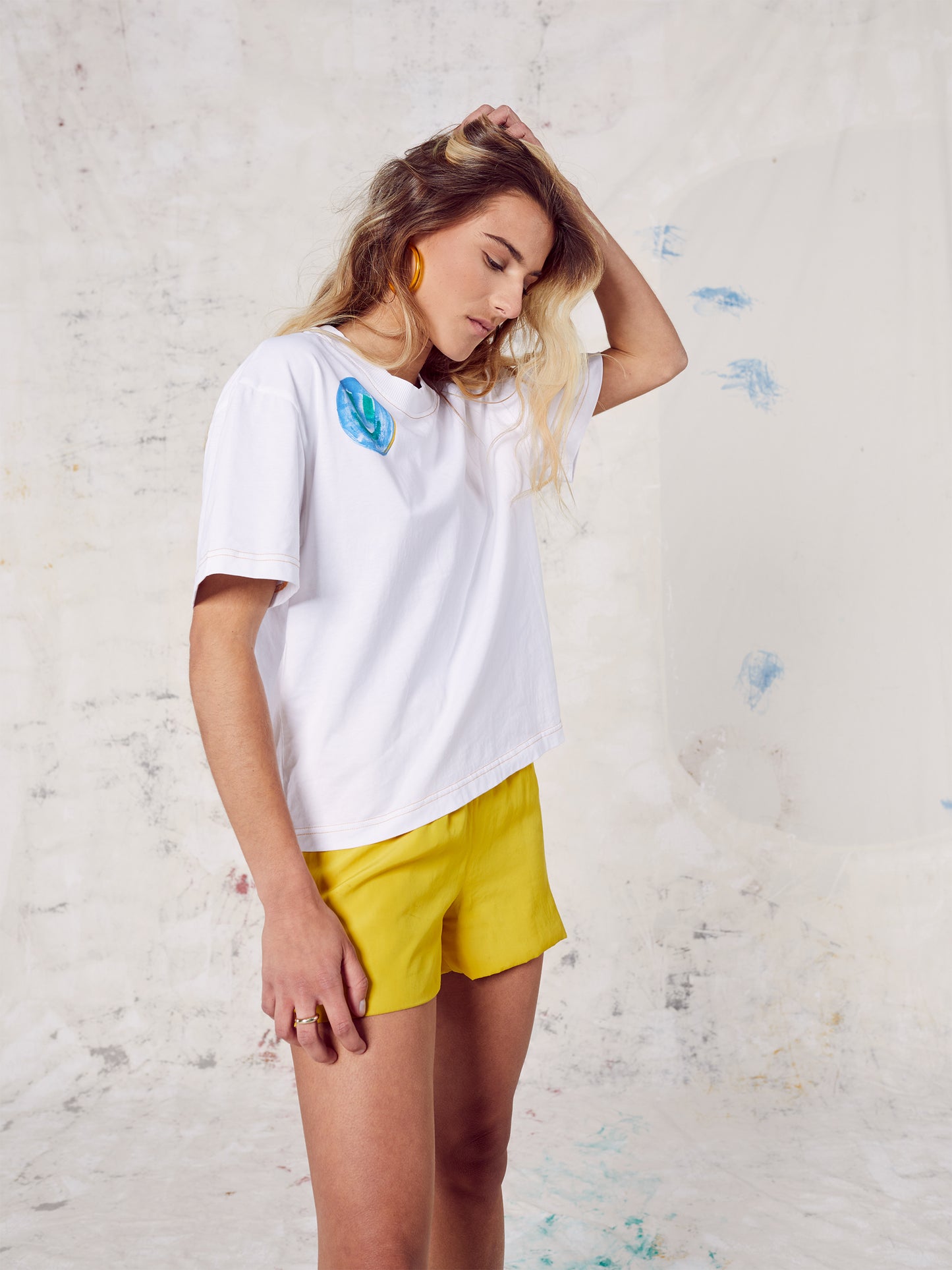 Blue Nude ~ Slow Fashion Brand - Roswell Hand-Painted T-Shirt