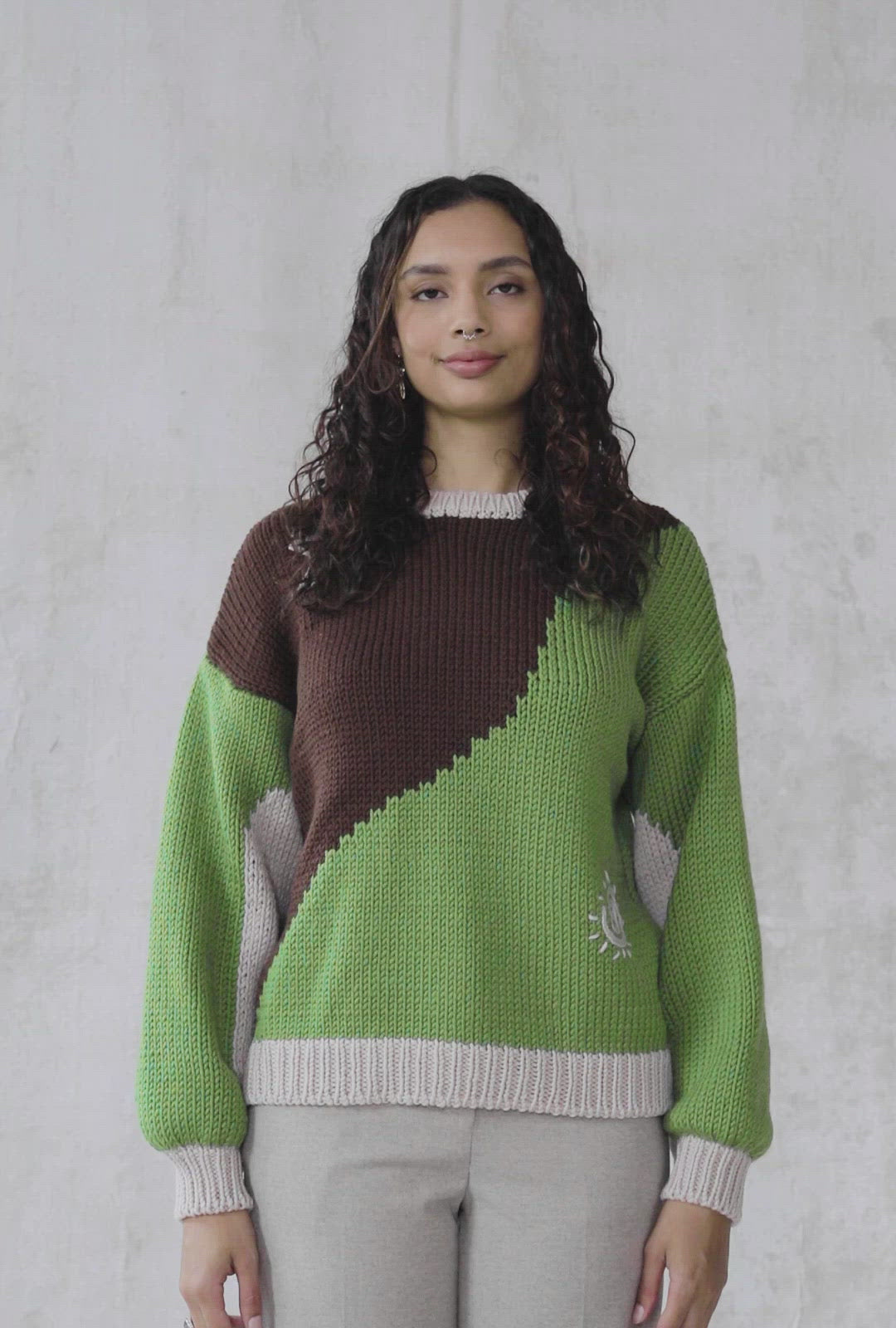 Blue Nude ~ Slow Fashion Brand - Equinox Intarsia Merino Wool Sweater