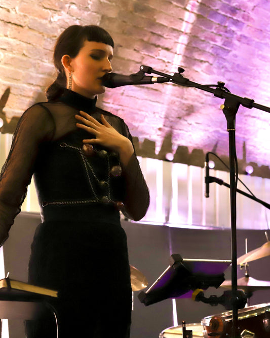Blue Nude ~ Slow Fashion Brand - Johanna Burnheart in the Zia Detachable Sculpture Bustier