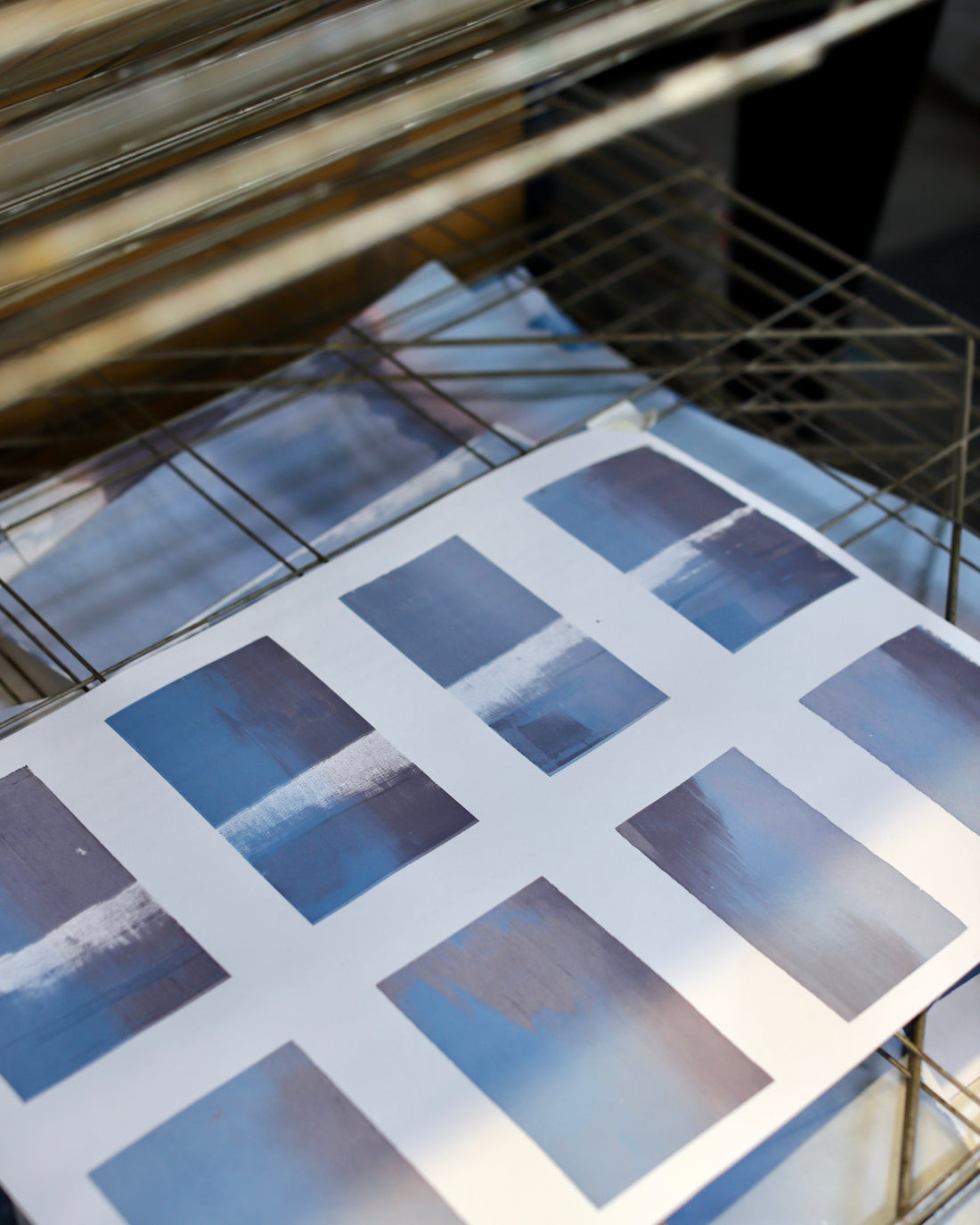 Blue Nude ~ Slow Fashion Brand - Borealis Screenprint Tests by Studio Cosmogram