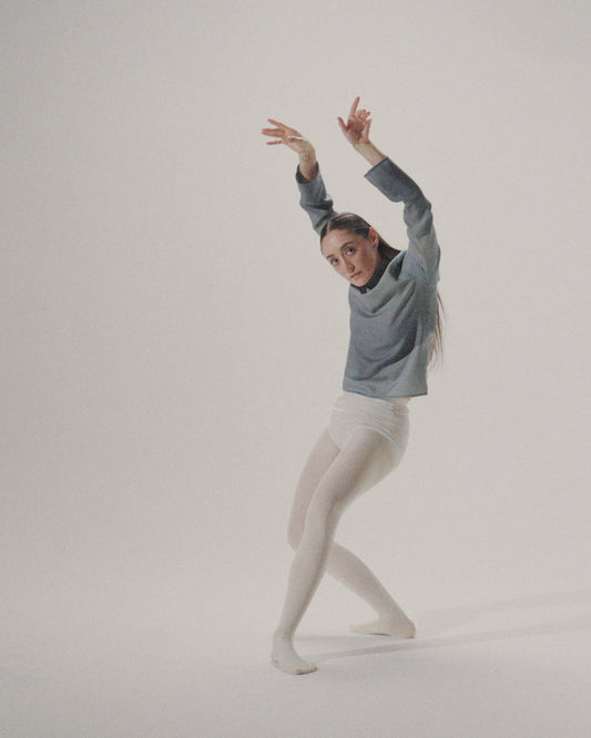 Blue Nude ~ Slow Fashion Brand - Borealis Wool Mock Neck on Ekin Bernay