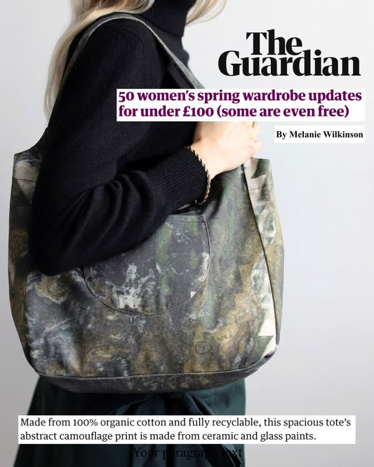 Blue Nude ~ Slow Fashion Brand - The Guardian Enso Curved Tote Bag