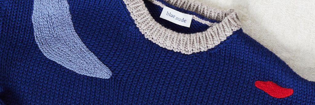 Blue Nude ~ Slow Fashion Brand - Cortes Intarsia Merino Wool Sweater