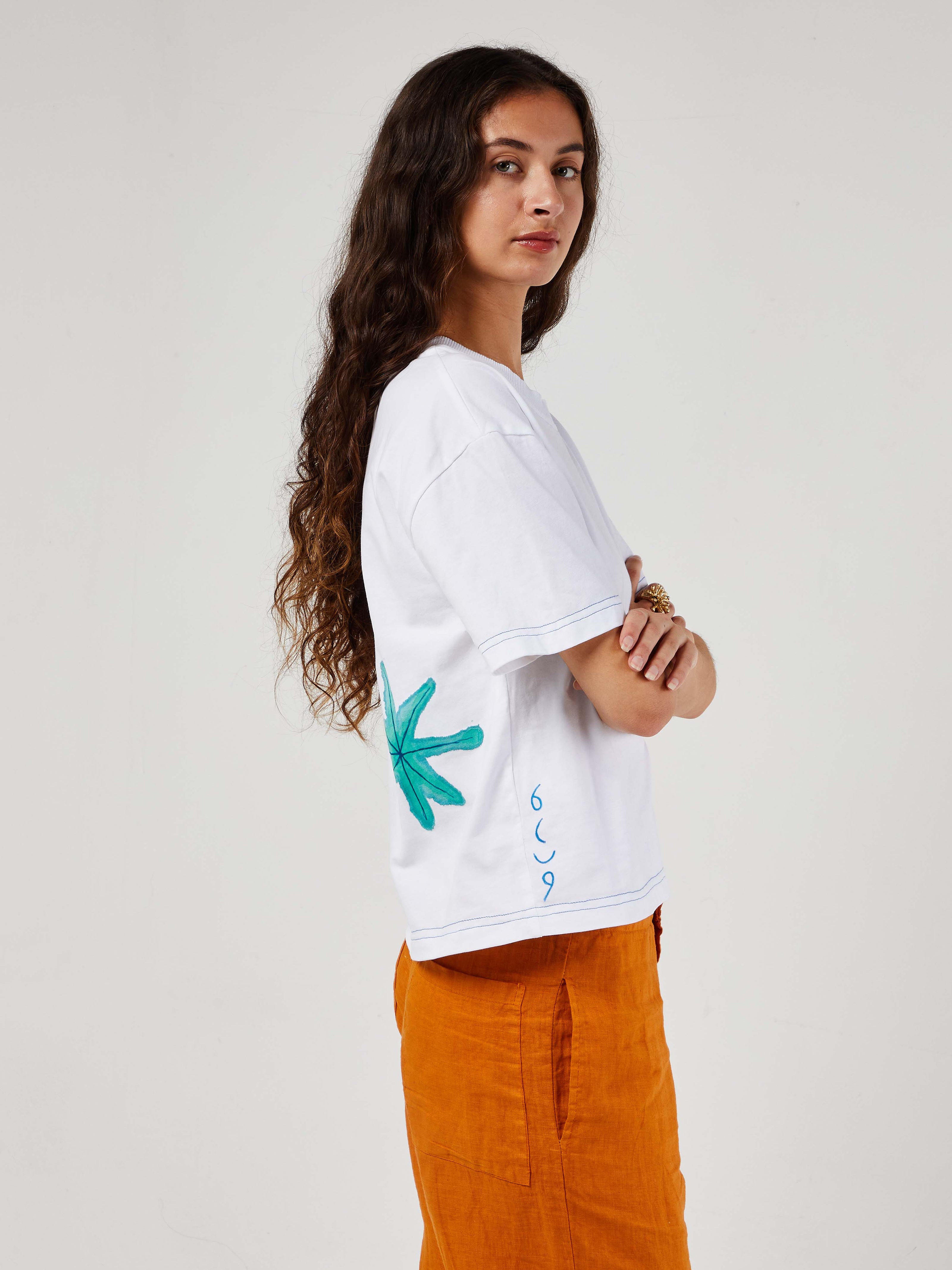 Blue Nude ~  Slow Fashion Brand - Helios Hand-Painted T-Shirt