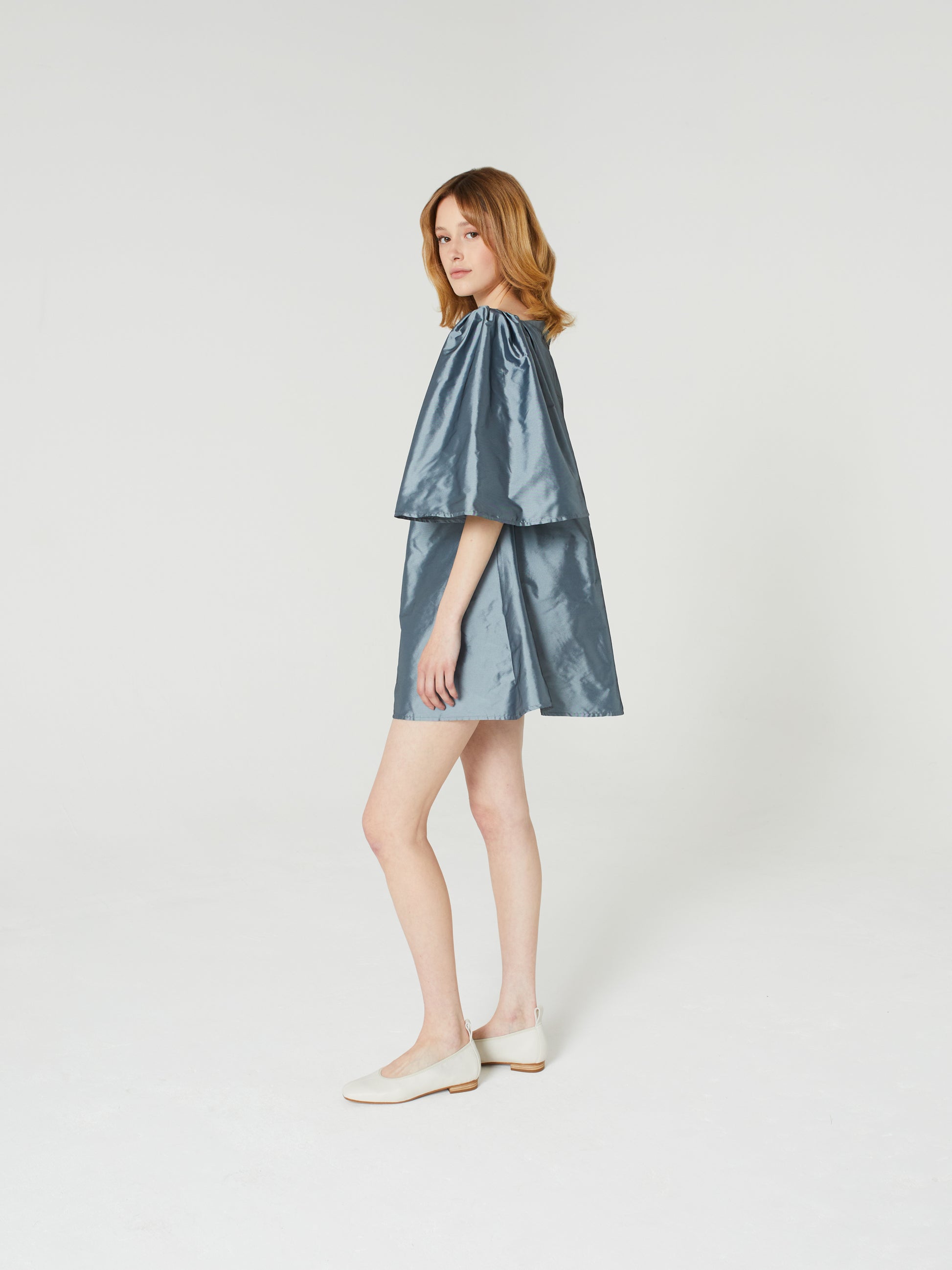 Blue Nude ~ Slow Fashion Brand - Delphine Mini Dress in Storm