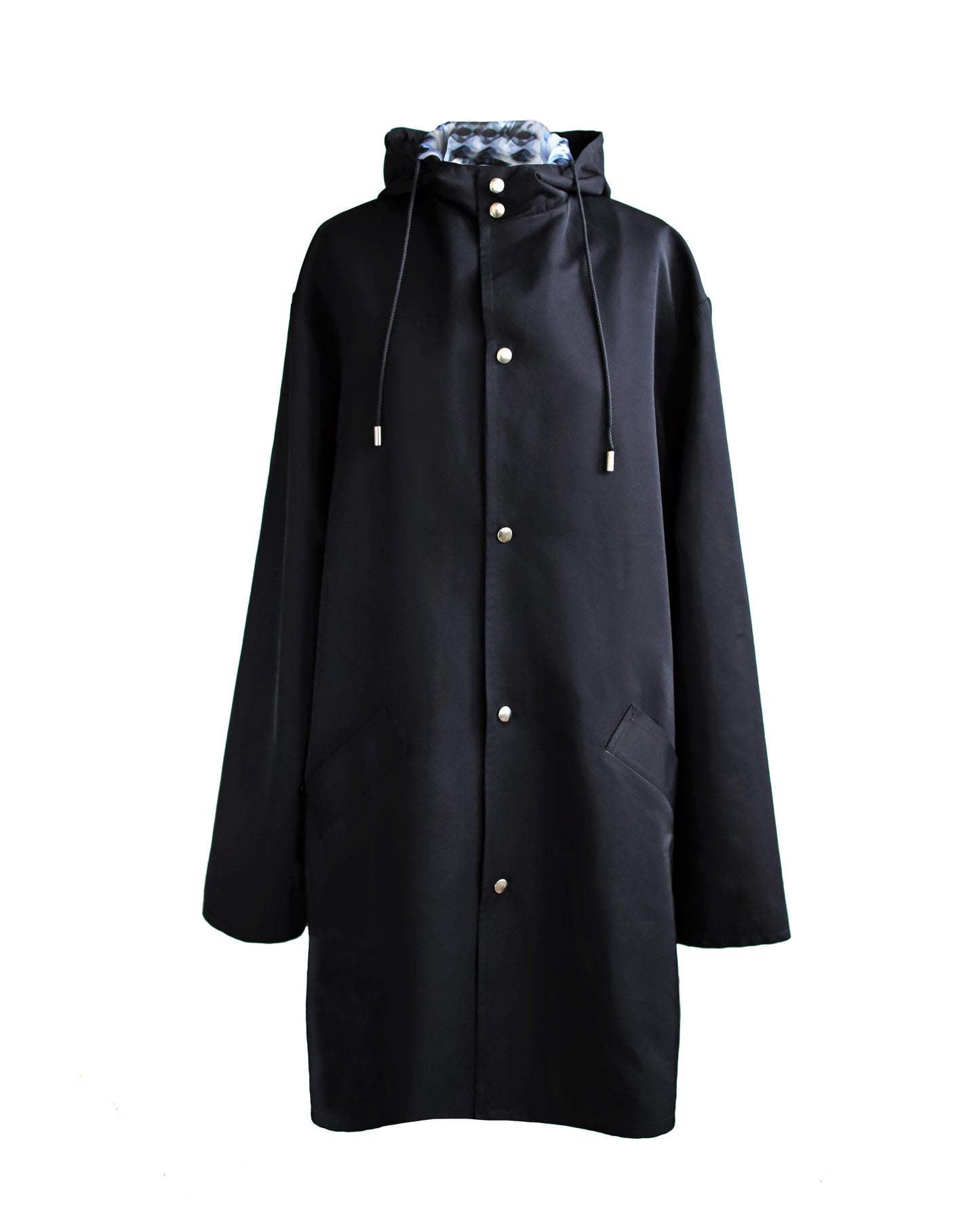 Blue Nude ~ Slow Fashion Brand - Arctic Optic Hooded Raincoat