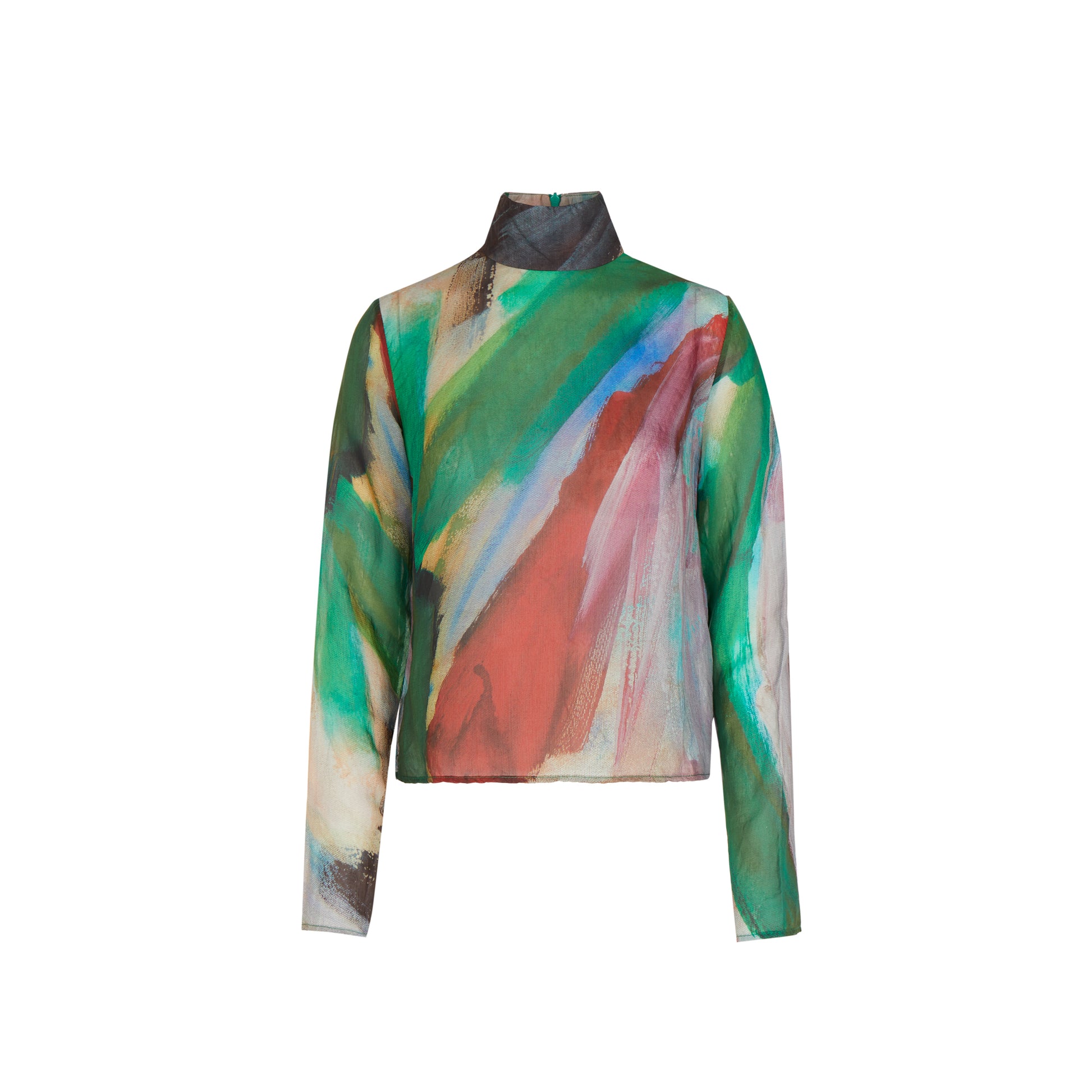 Blue Nude ~ Slow Fashion Brand - Pokhara Sheer Mock Neck Top