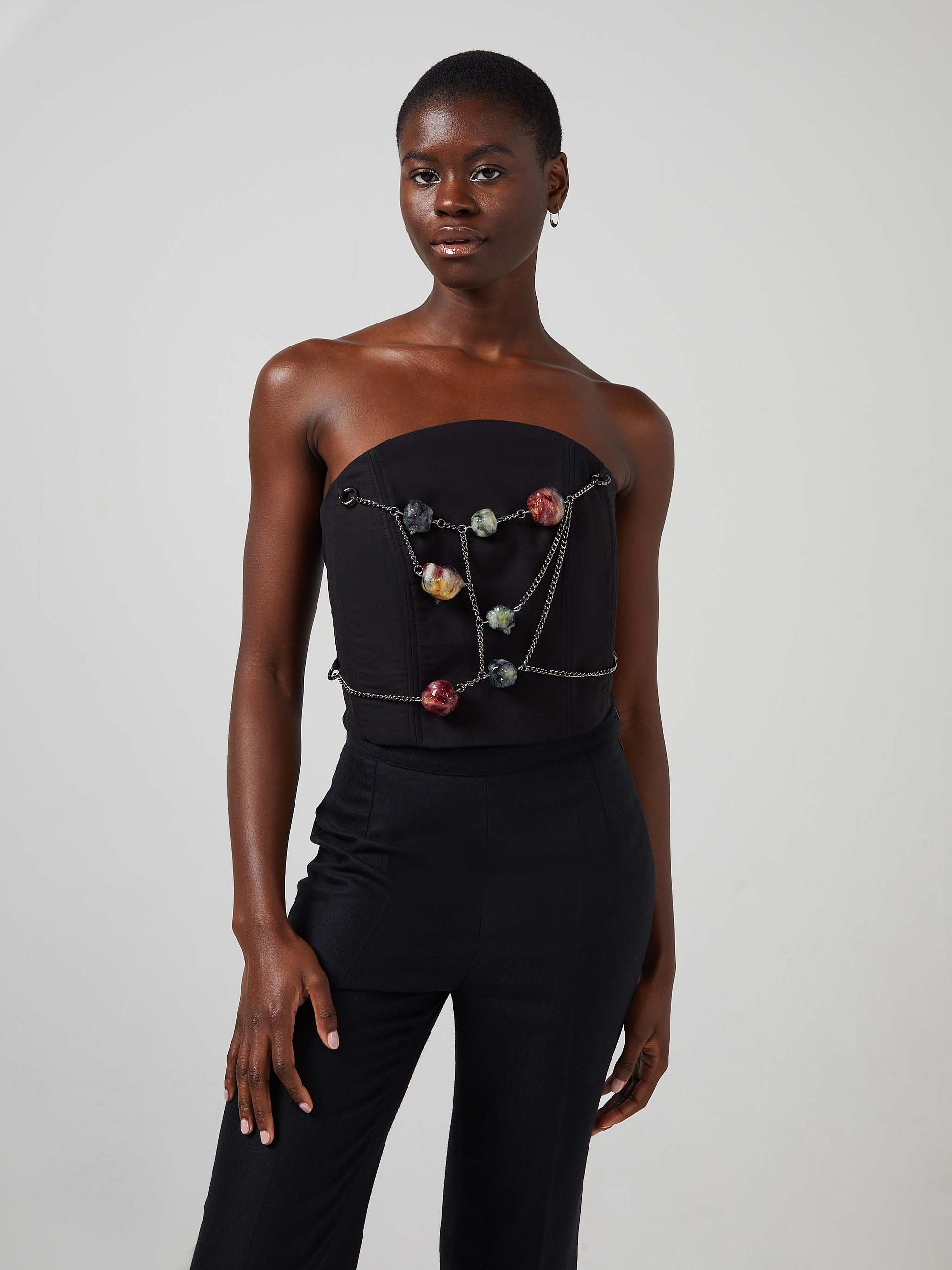 Blue Nude ~ Slow Fashion Brand - Zia Detachable Sculpture Bustier