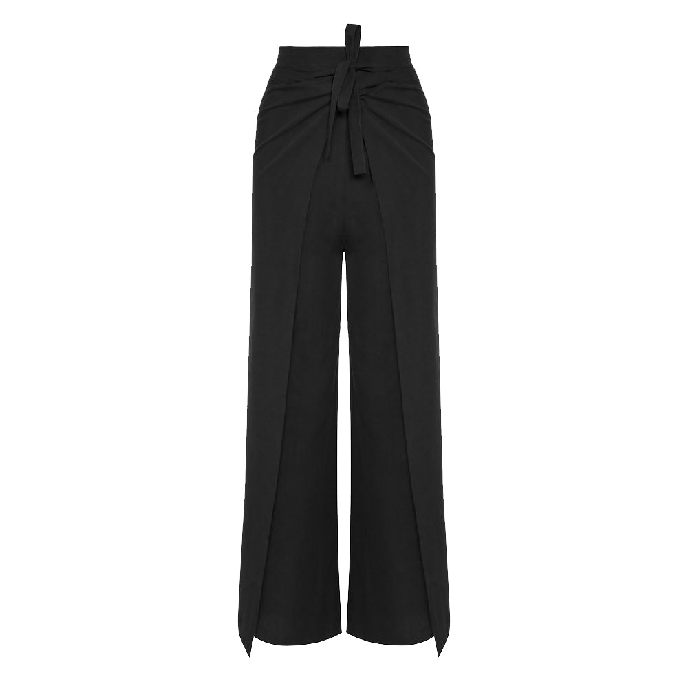 Blue Nude ~ Slow Fashion Brand - Casa Wrap Tie Pant in Ink Black
