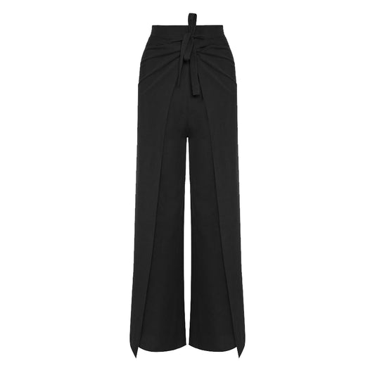 Blue Nude ~ Slow Fashion Brand - Casa Wrap Tie Pant in Ink Black
