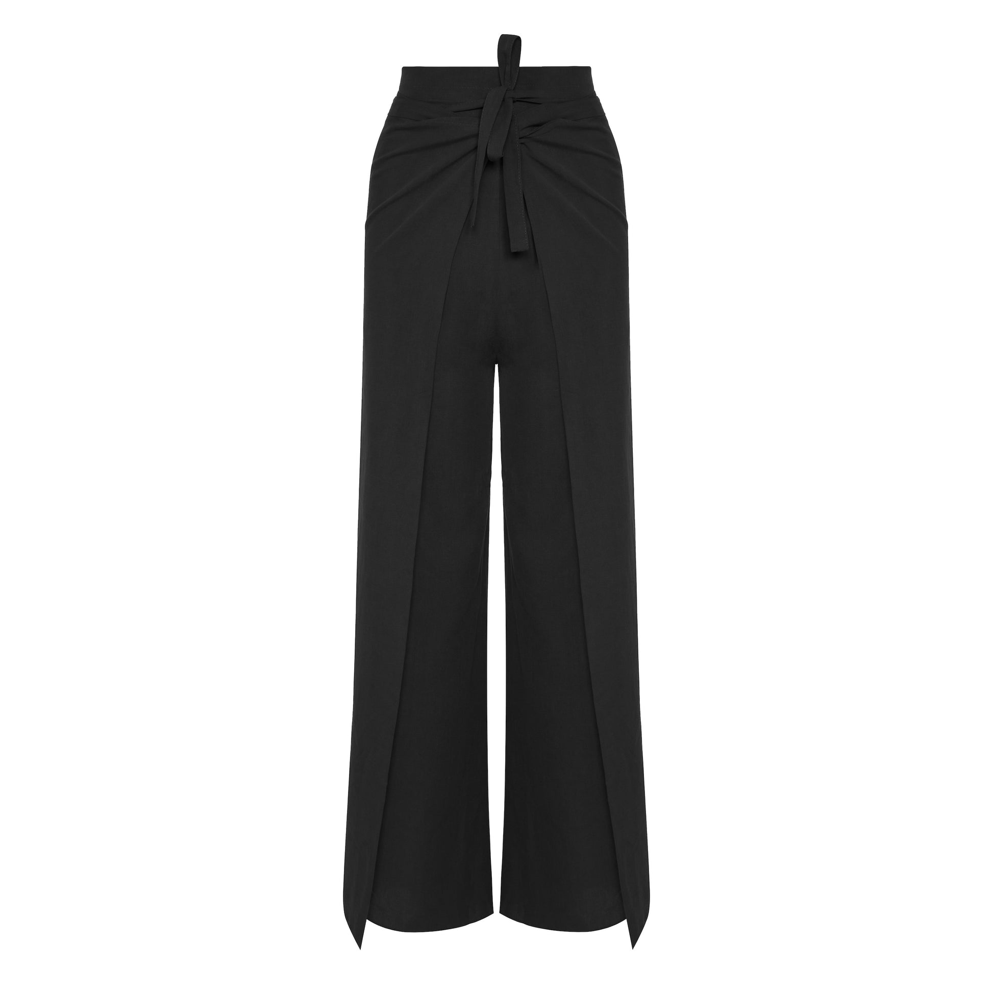 Blue Nude ~ Slow Fashion Brand - Casa Wrap Tie Pant in Ink Black