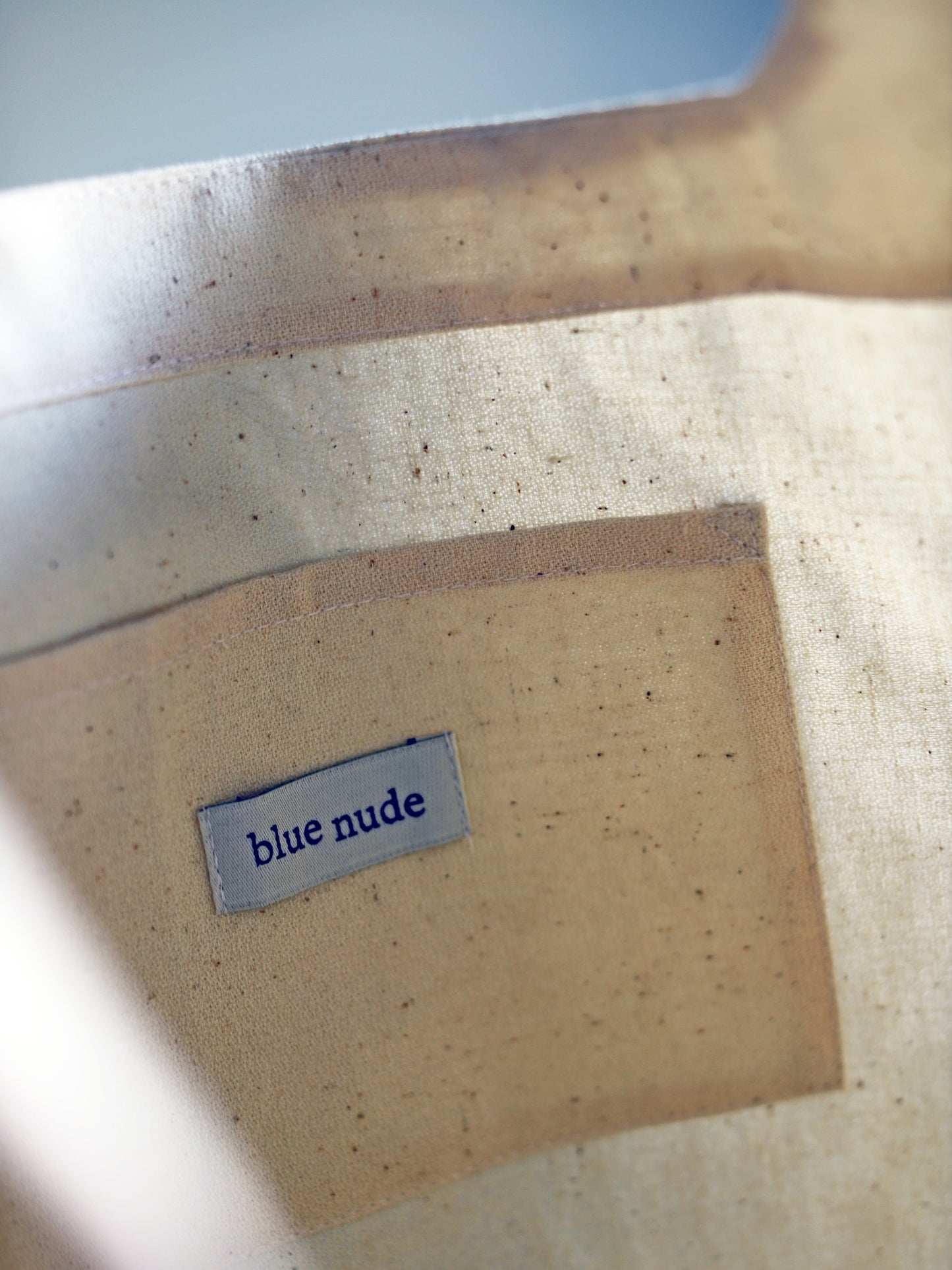 Blue Nude ~ Slow Fashion Brand - Enso Curved Tote Bag in Cream