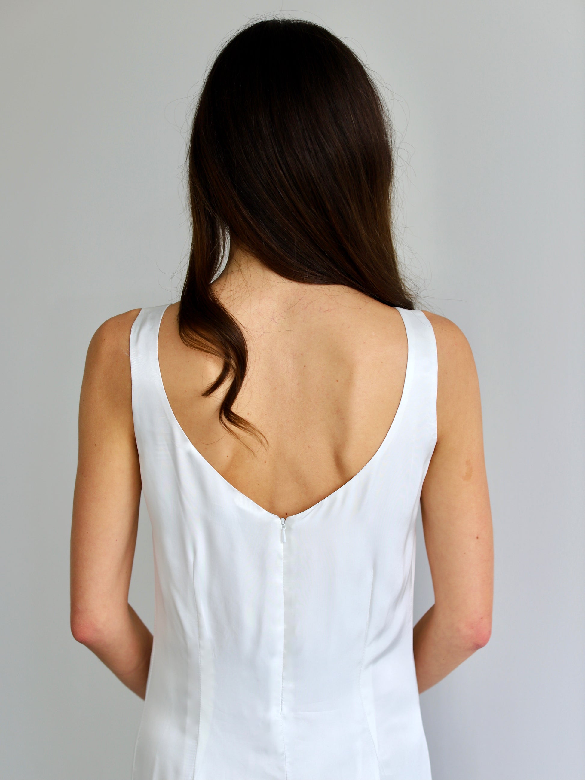 Blue Nude ~ Slow Fashion Brand - Jardin Scarf Dress in Pearl