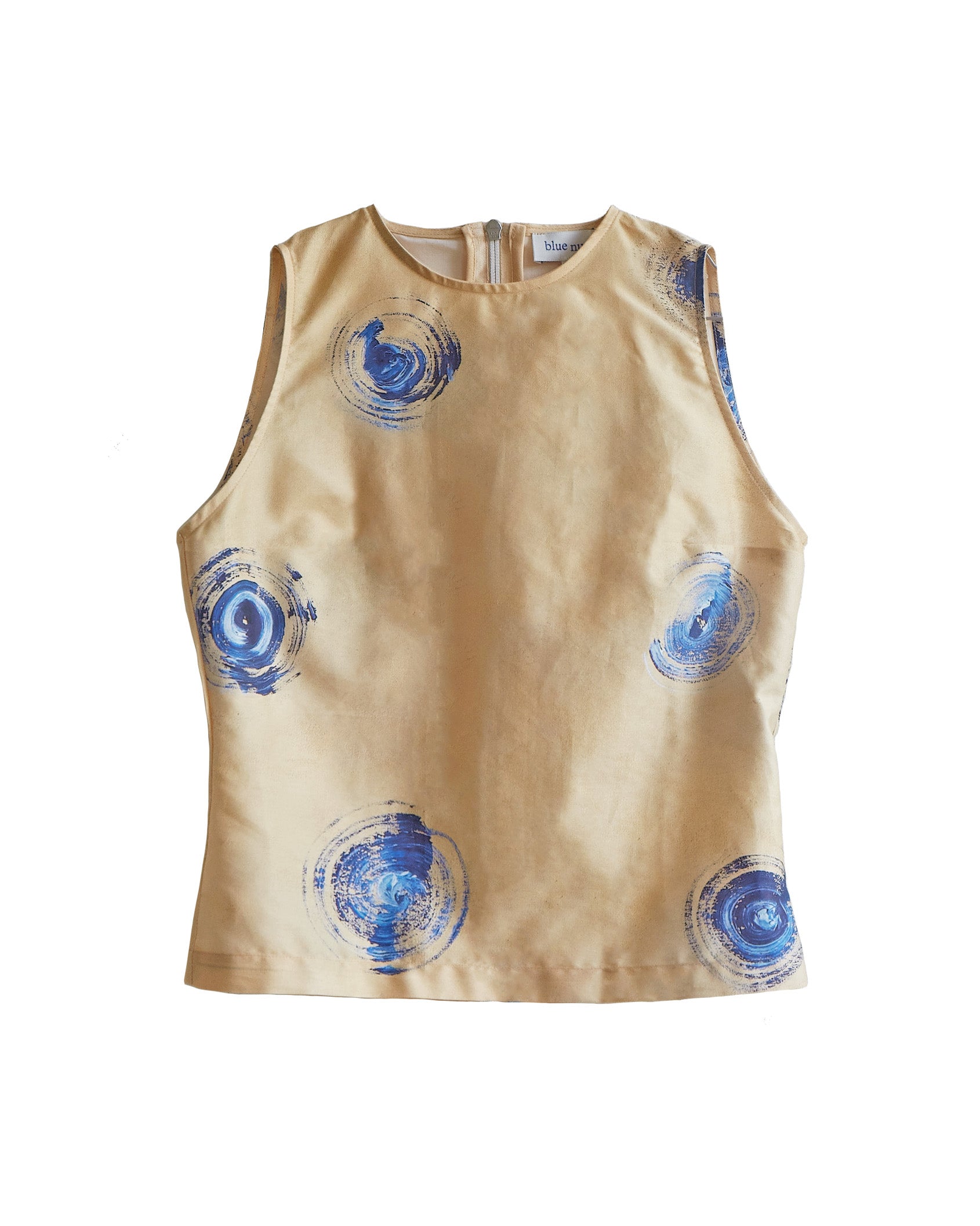 Blue Nude ~ Slow Fashion Brand - Polka Sleeveless Printed Top
