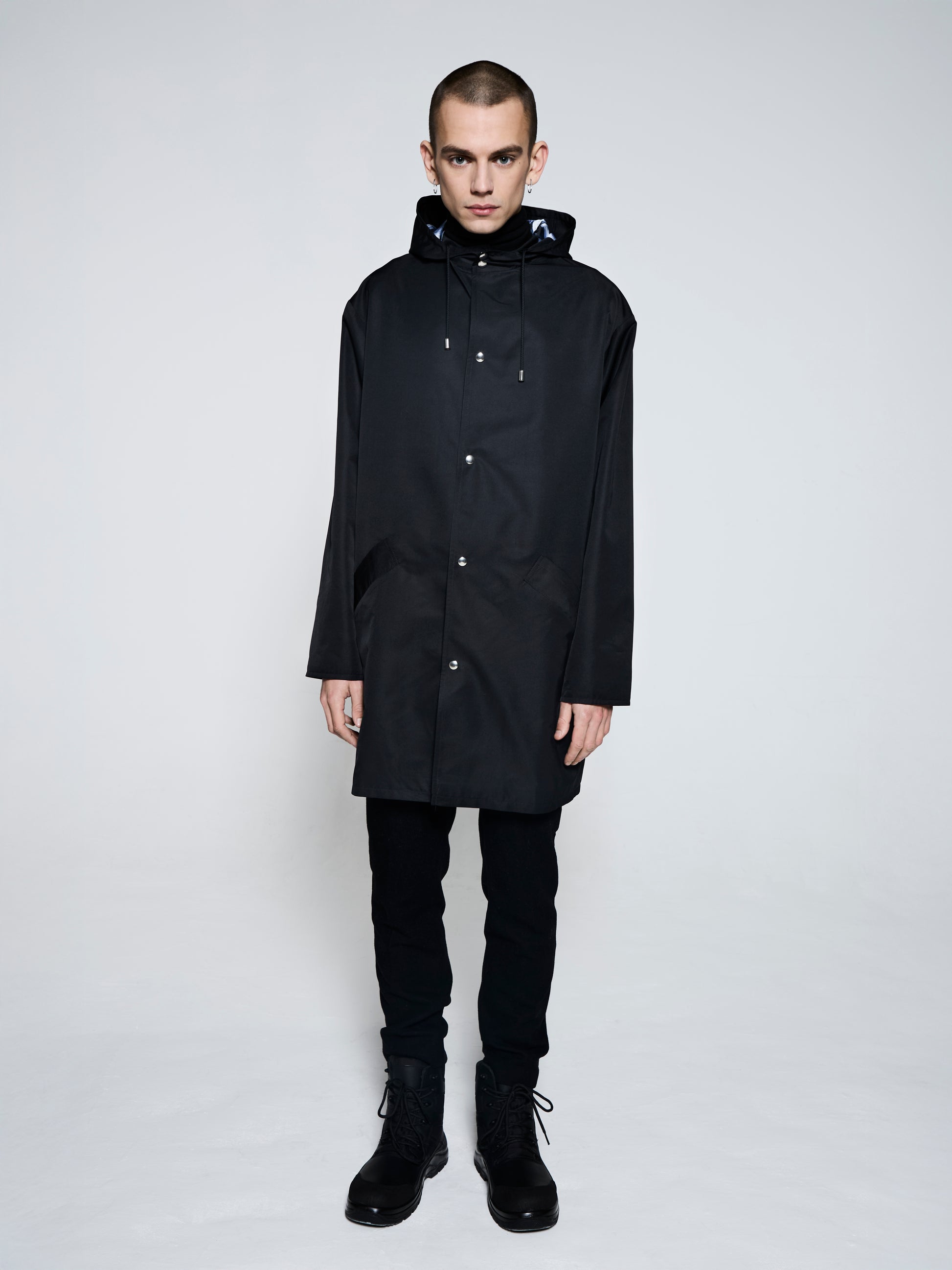 Blue Nude ~ Slow Fashion Brand - Arctic Optic Hooded Raincoat