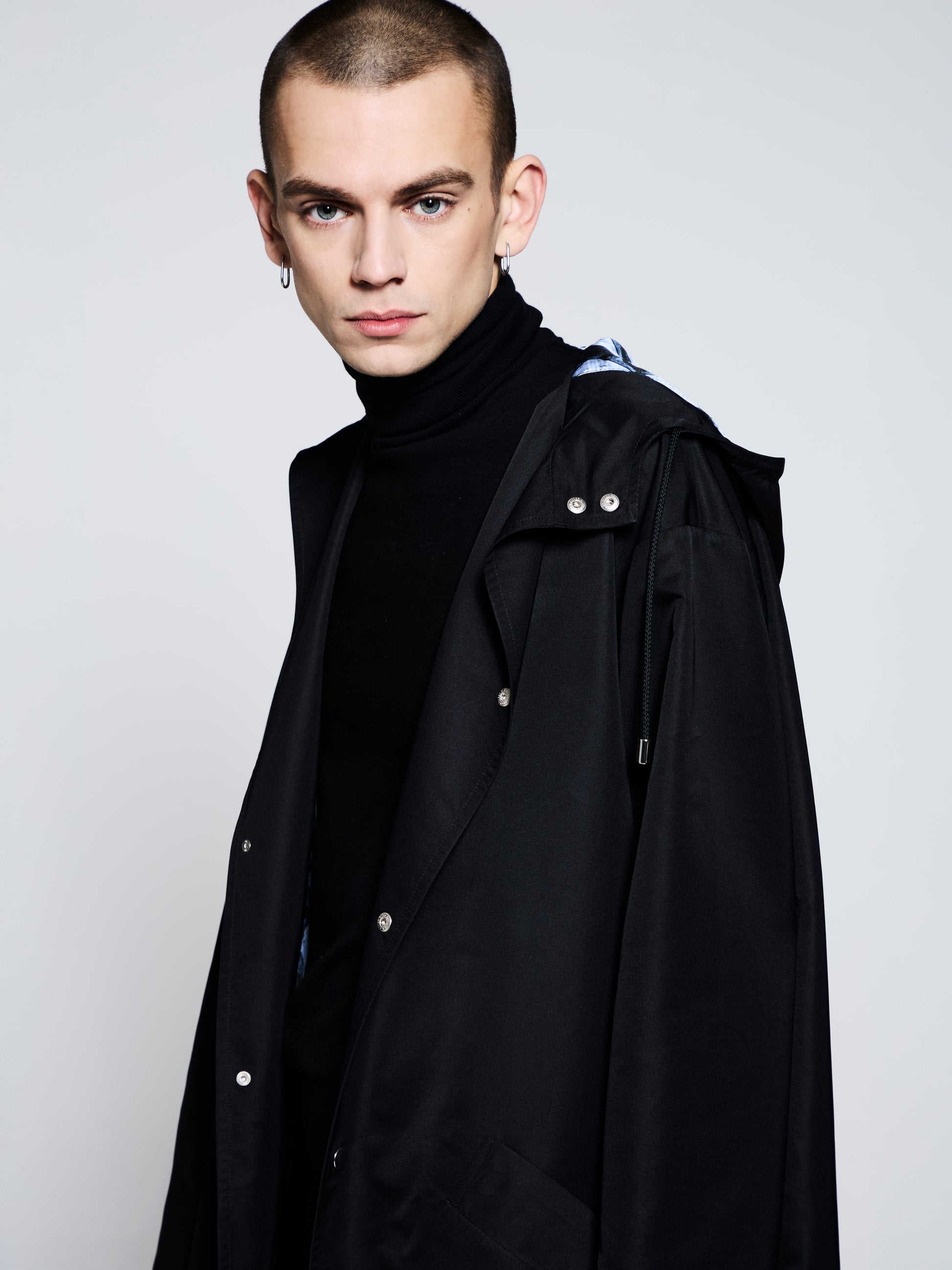 Blue Nude ~ Slow Fashion Brand - Arctic Optic Hooded Raincoat