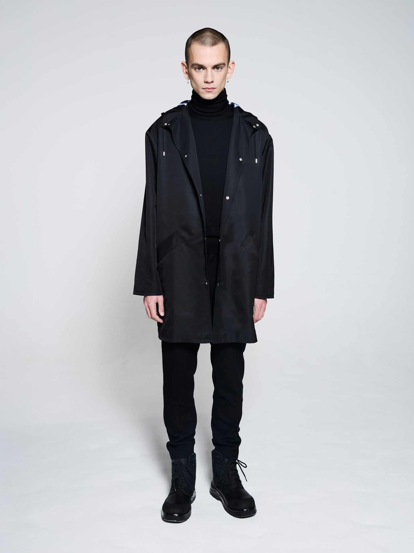 Blue Nude ~ Slow Fashion Brand - Arctic Optic Hooded Raincoat