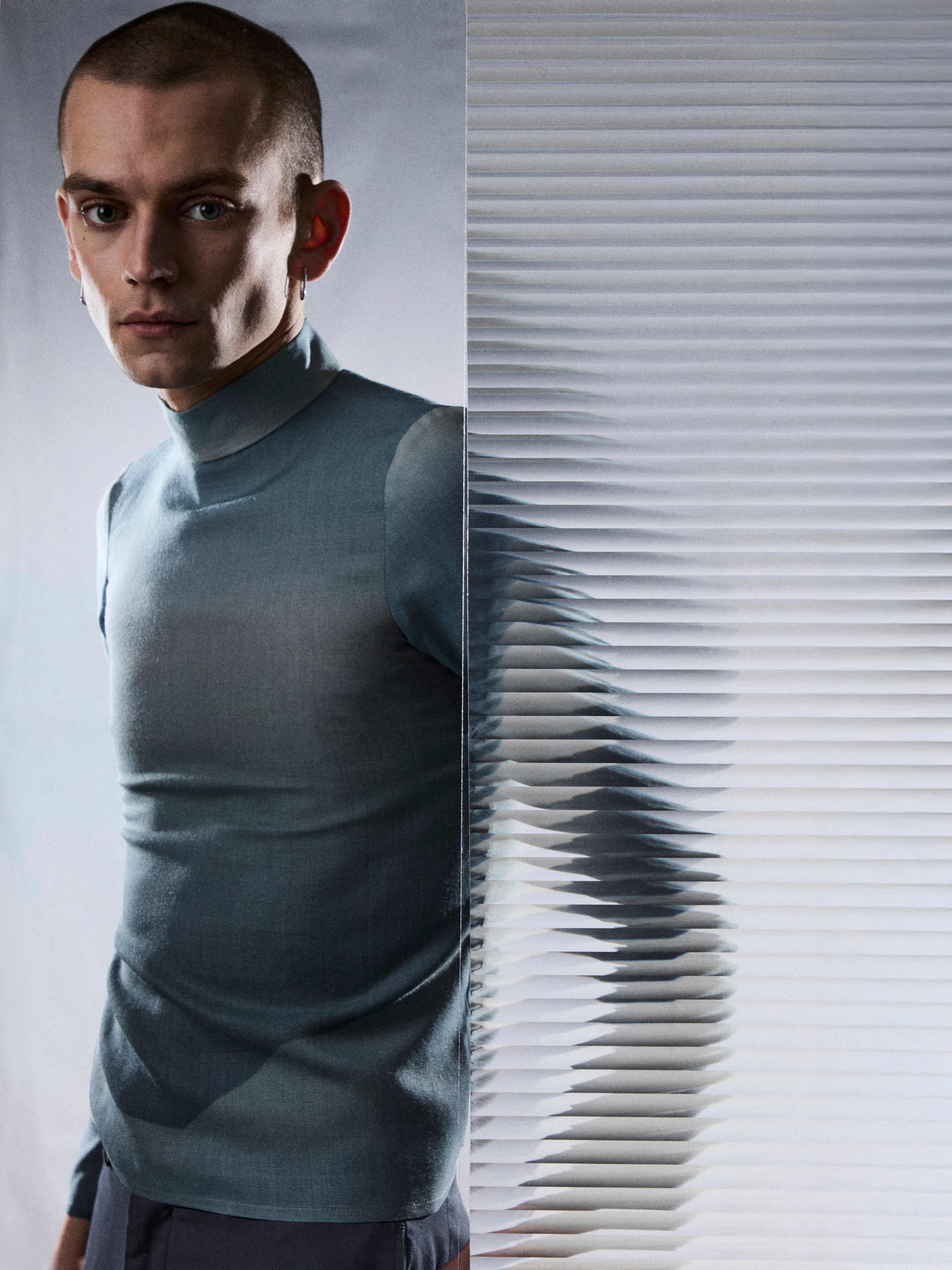 Blue Nude ~ Slow Fashion Brand - Borealist Wool Mock Neck Top