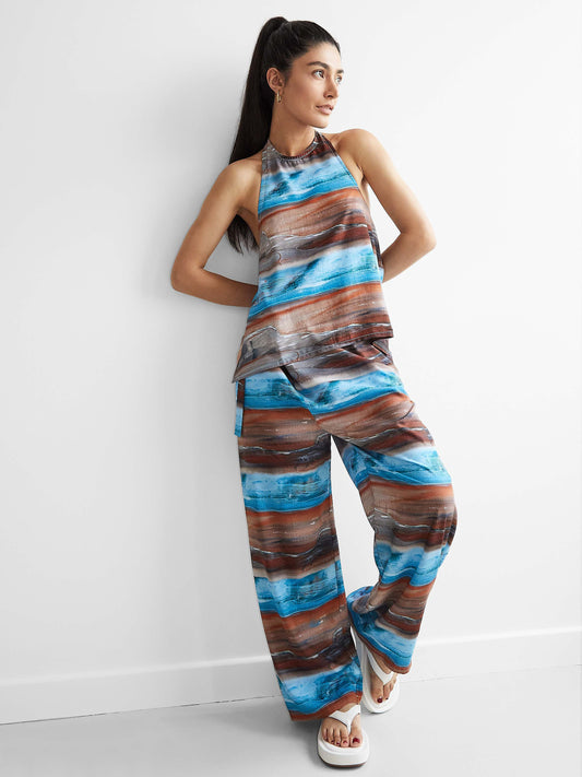 Blue Nude ~ Slow Fashion Brand - Heidi Stutt Mesa Halter Tie Bamboo Top
