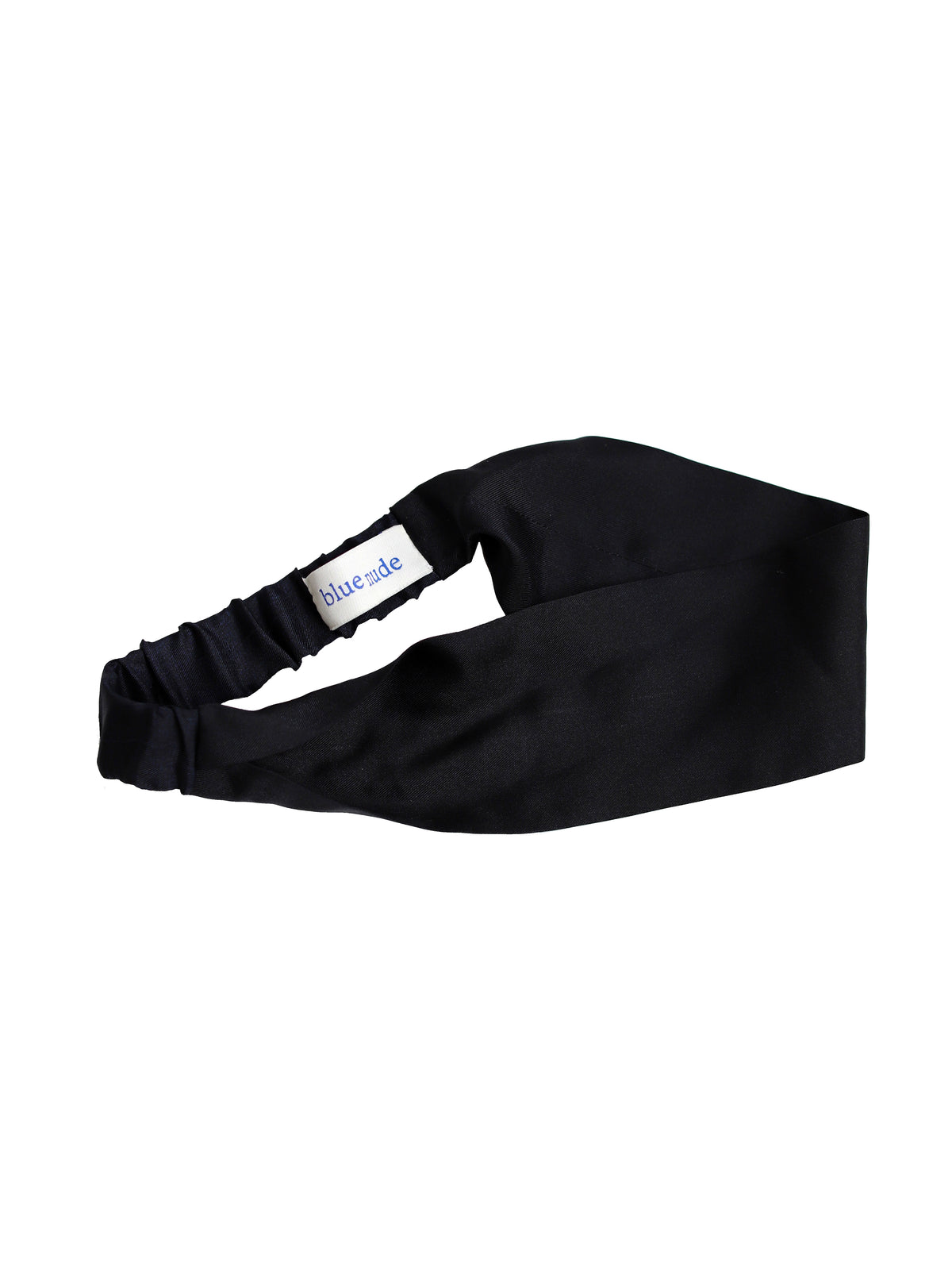 Solange Wide Headband in Midnight Silk