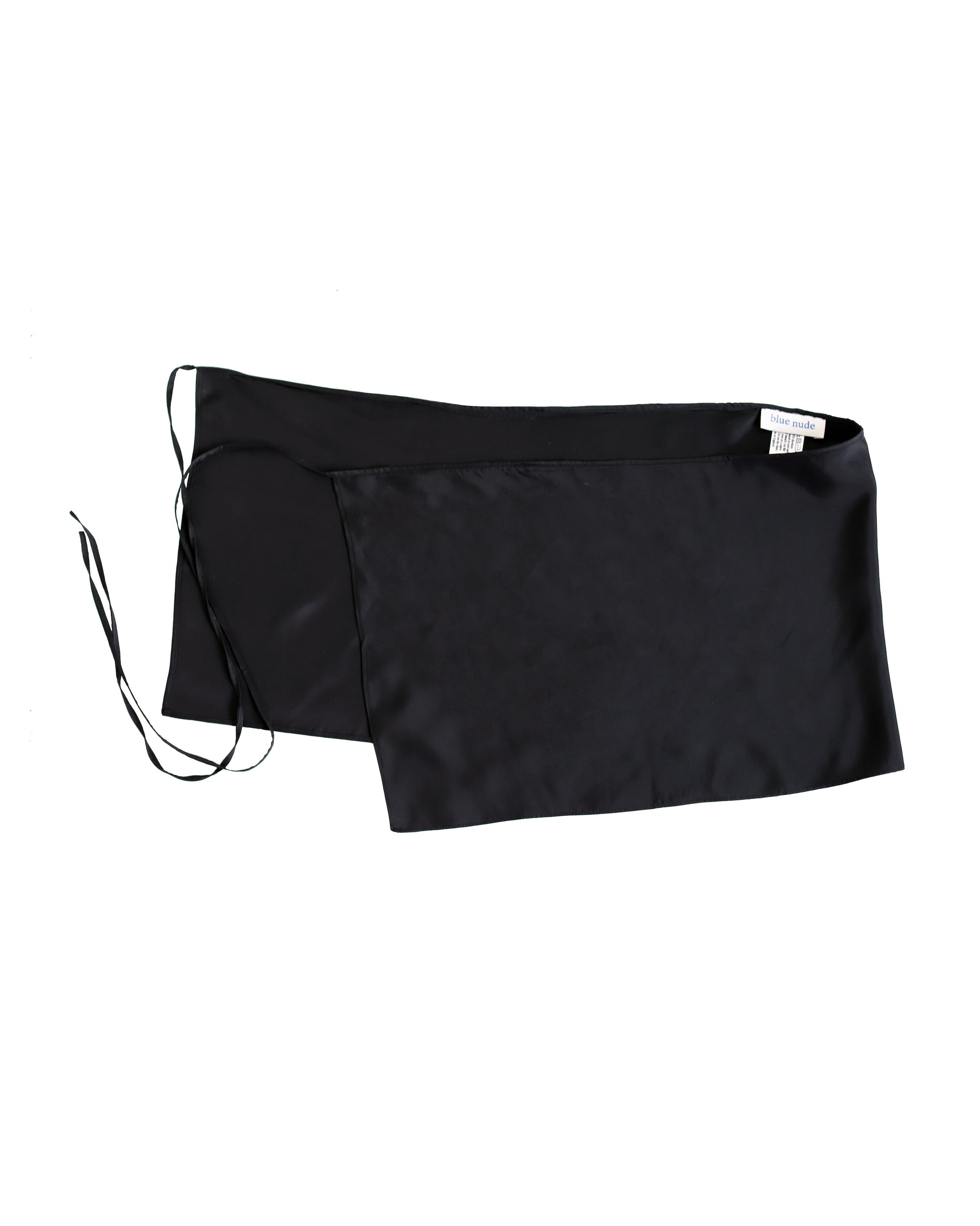 Blue Nude ~ Slow Fashion Brand - Obscura Wrap Tie Skirt in Pitch Black