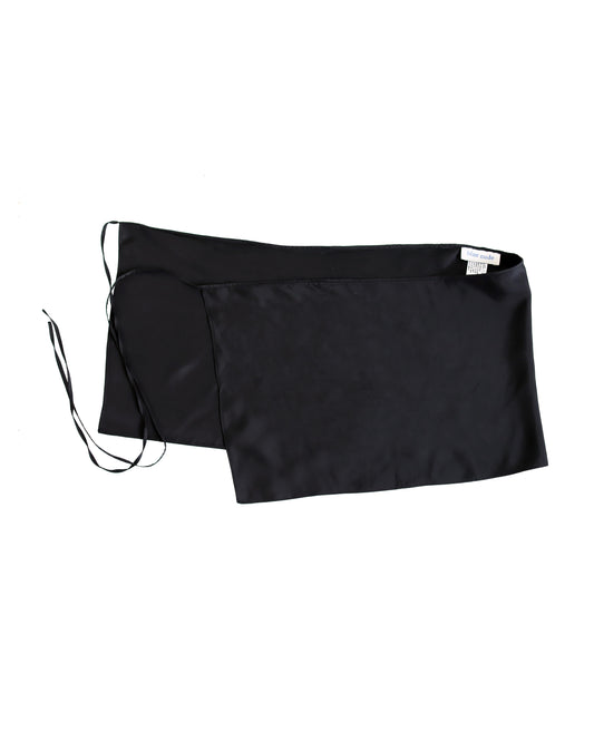 Blue Nude ~ Slow Fashion Brand - Obscura Wrap Tie Skirt in Pitch Black