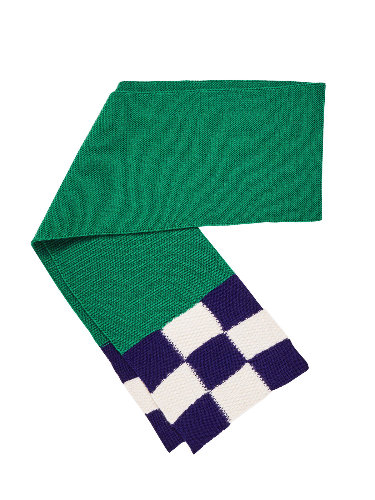 Mosaic Merino Wool & Alpaca Scarf Jade Green