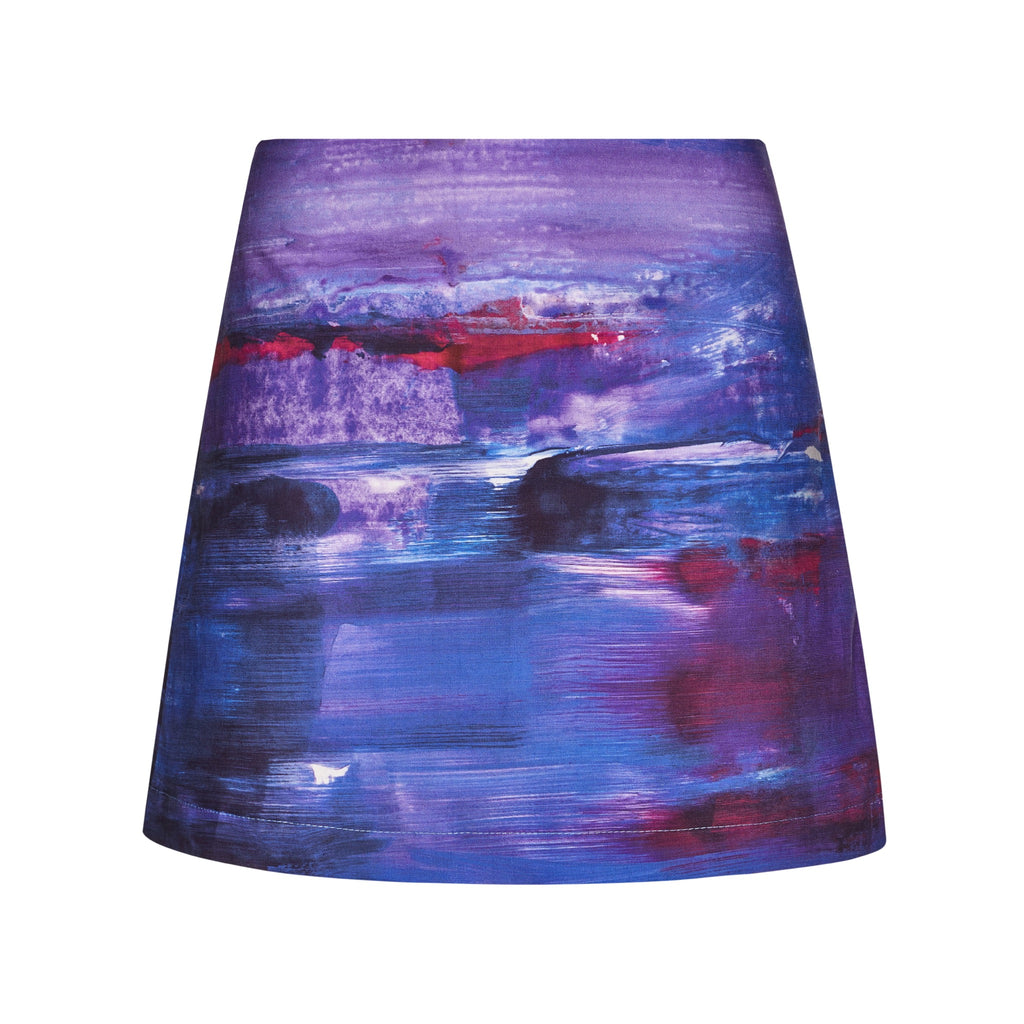 Blue Nude ~ Slow Fashion Brand - Passiflora Purple Miniskirt